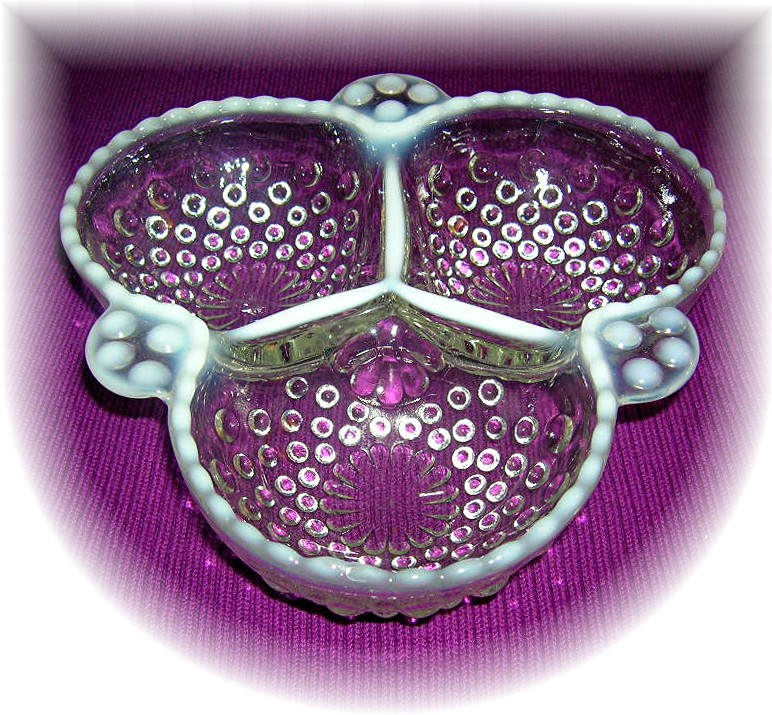 Moonstone Hobnail Opalescent Candy Dish