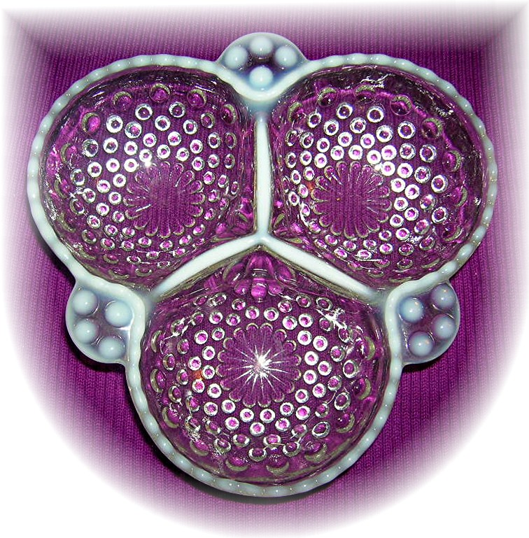 Moonstone Hobnail Opalescent Candy Dish