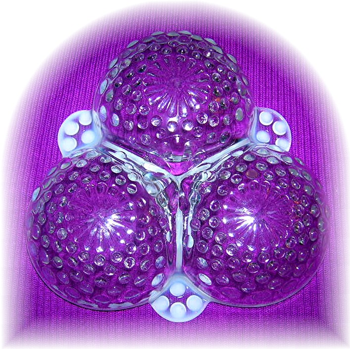 Moonstone Hobnail Opalescent Candy Dish