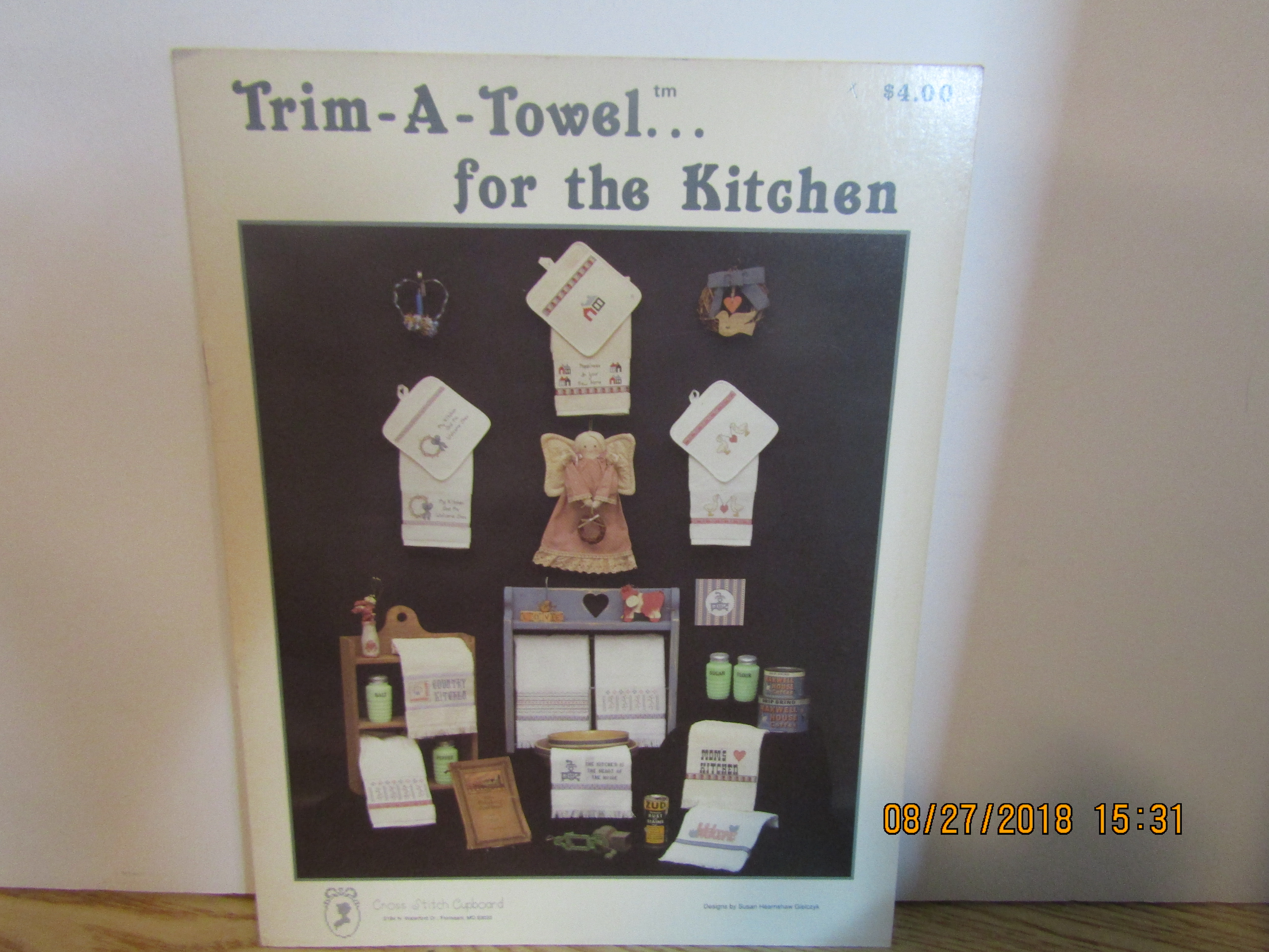 Cross Stitch Cupboard Trim-A-Towel For The Kitchen #10