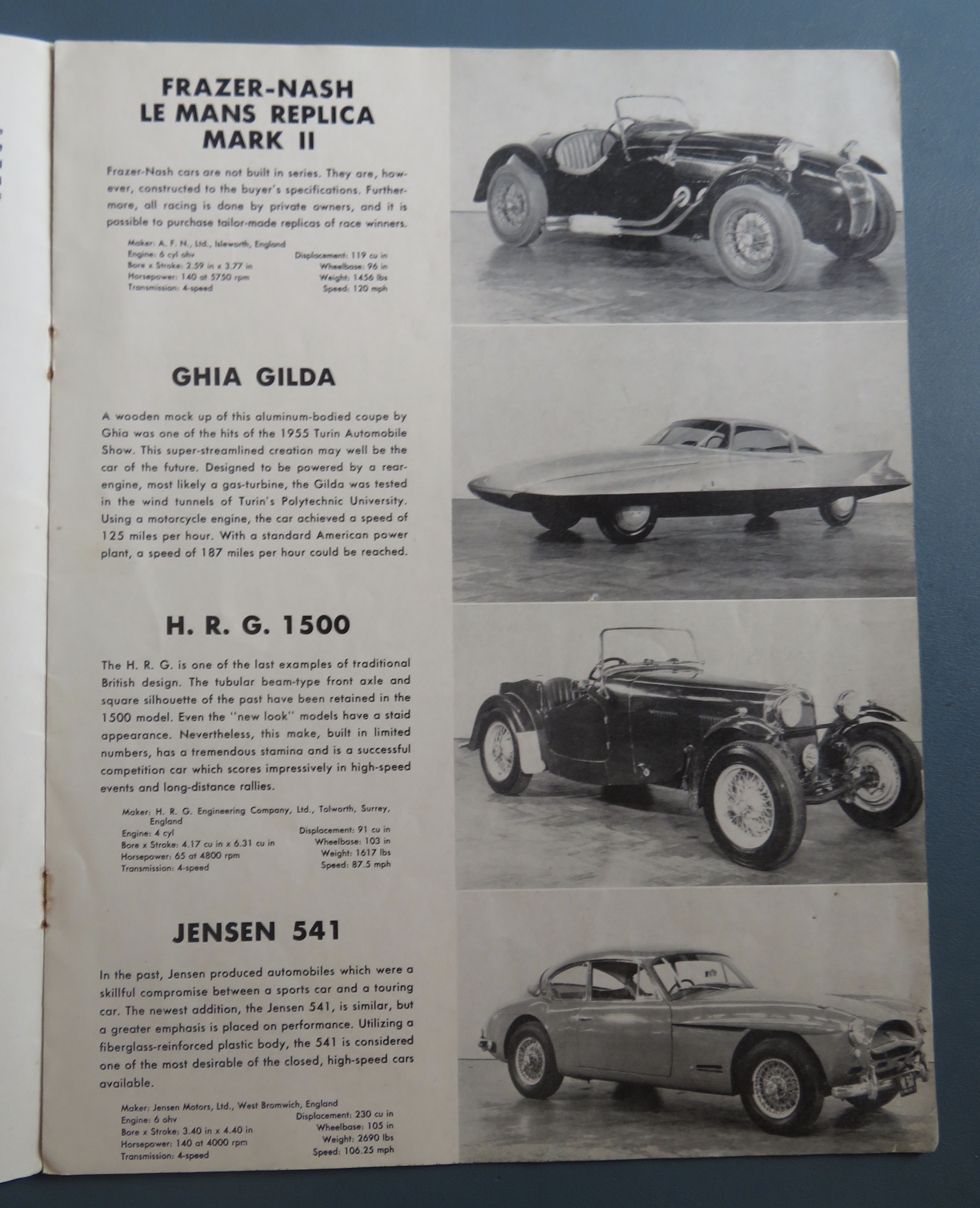 Sports Cars In Review Magazine 1950's Henry Ford Museum