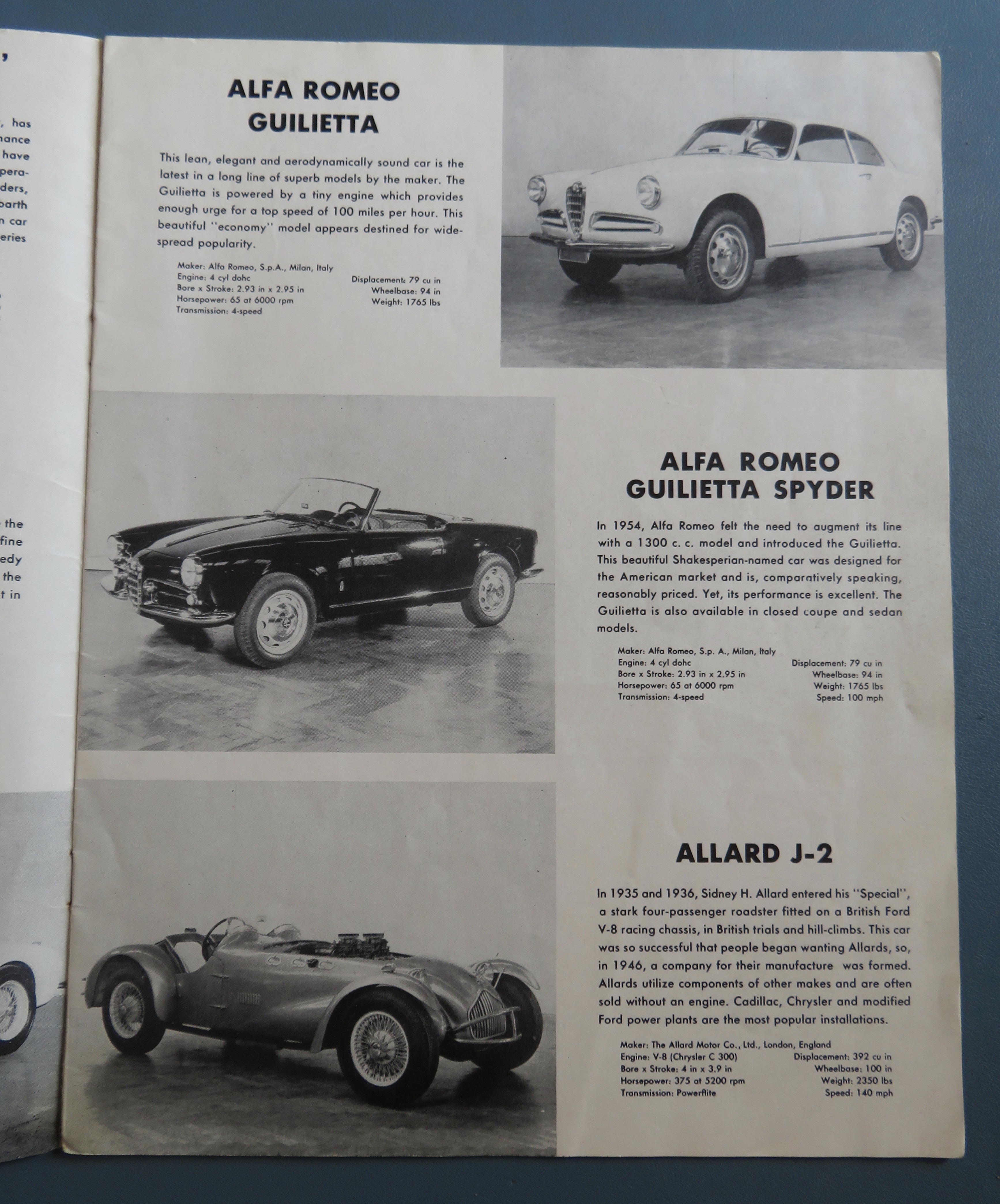 Sports Cars In Review Magazine 1950's Henry Ford Museum