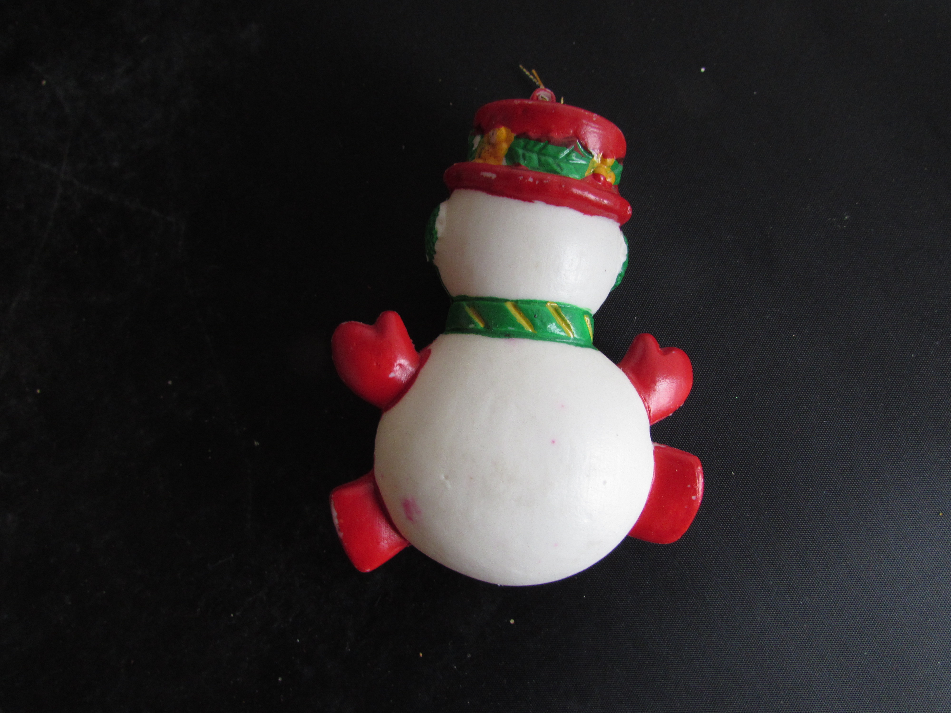 Snowman Plastic Christmas Ornament 4 inch