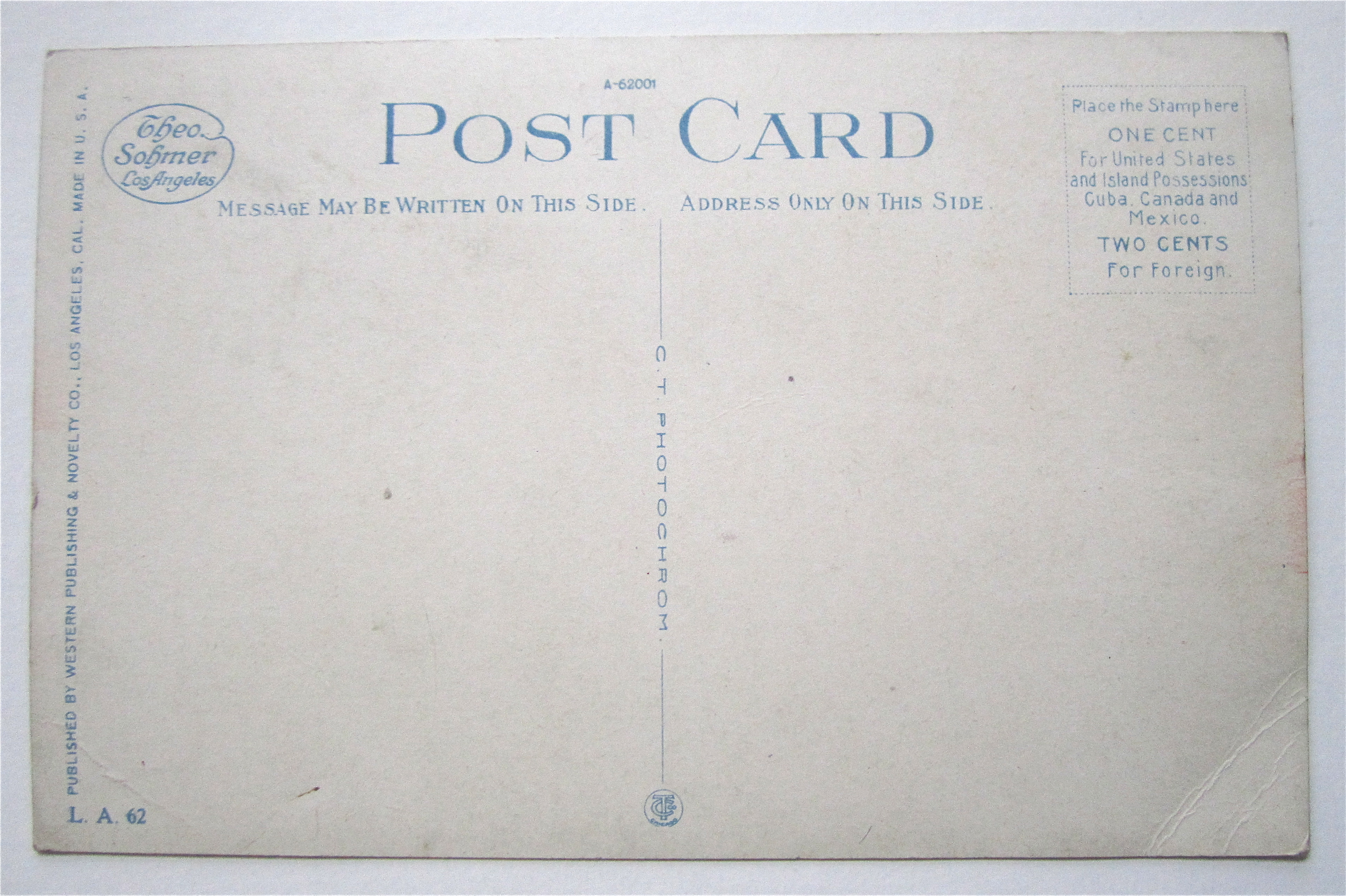 South California Branch, University Of CA Postcard