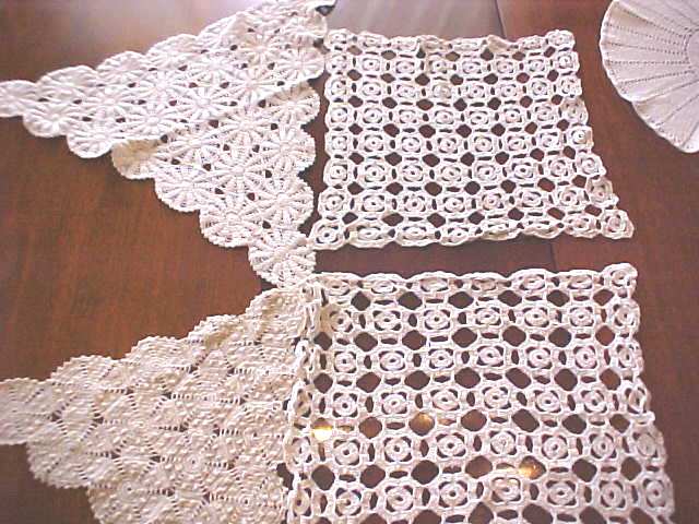 Beautiful Crochet Doilies Scarves 10 PC