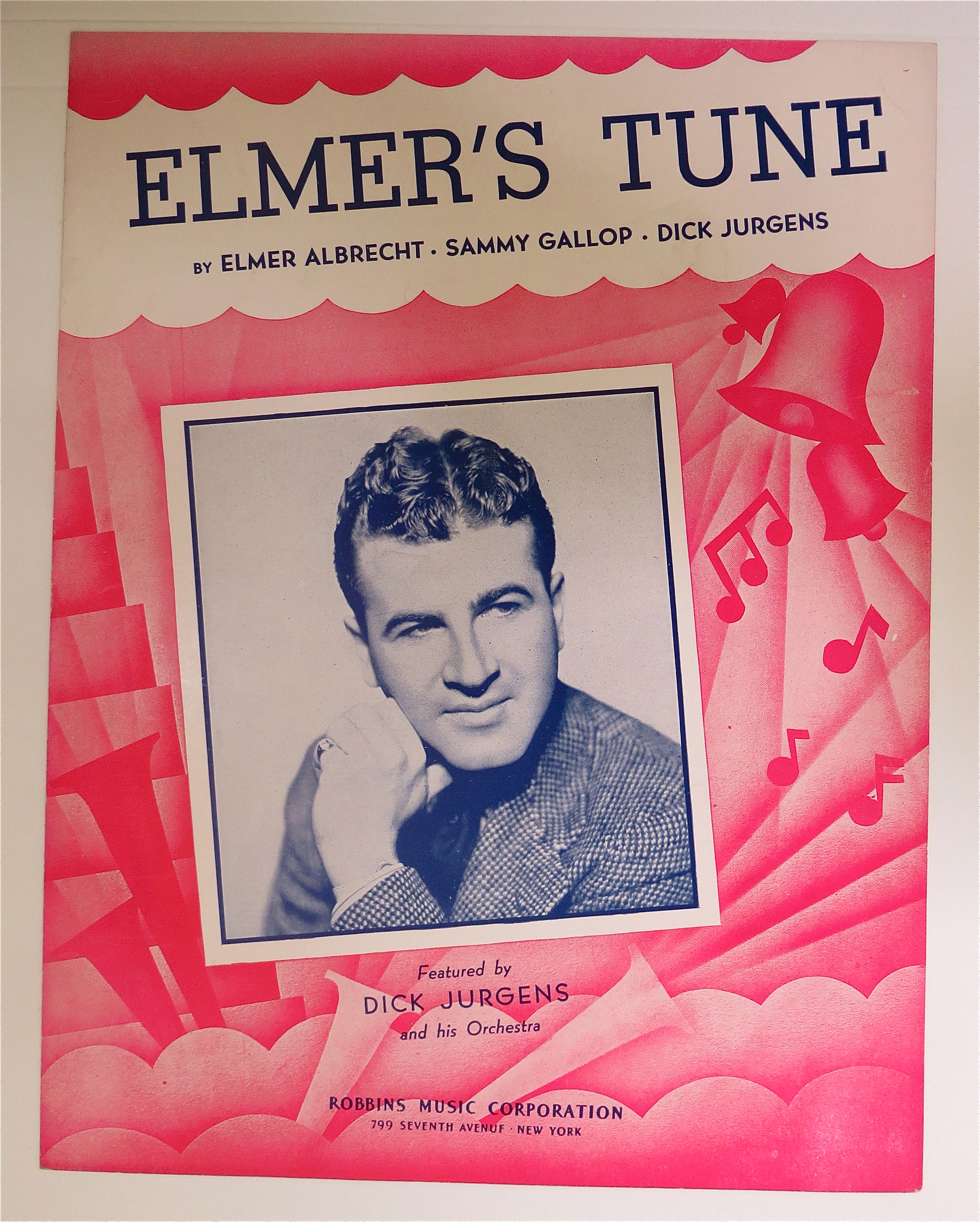 1941 Elmer's Tune Sheet Music with Dick Jurgens