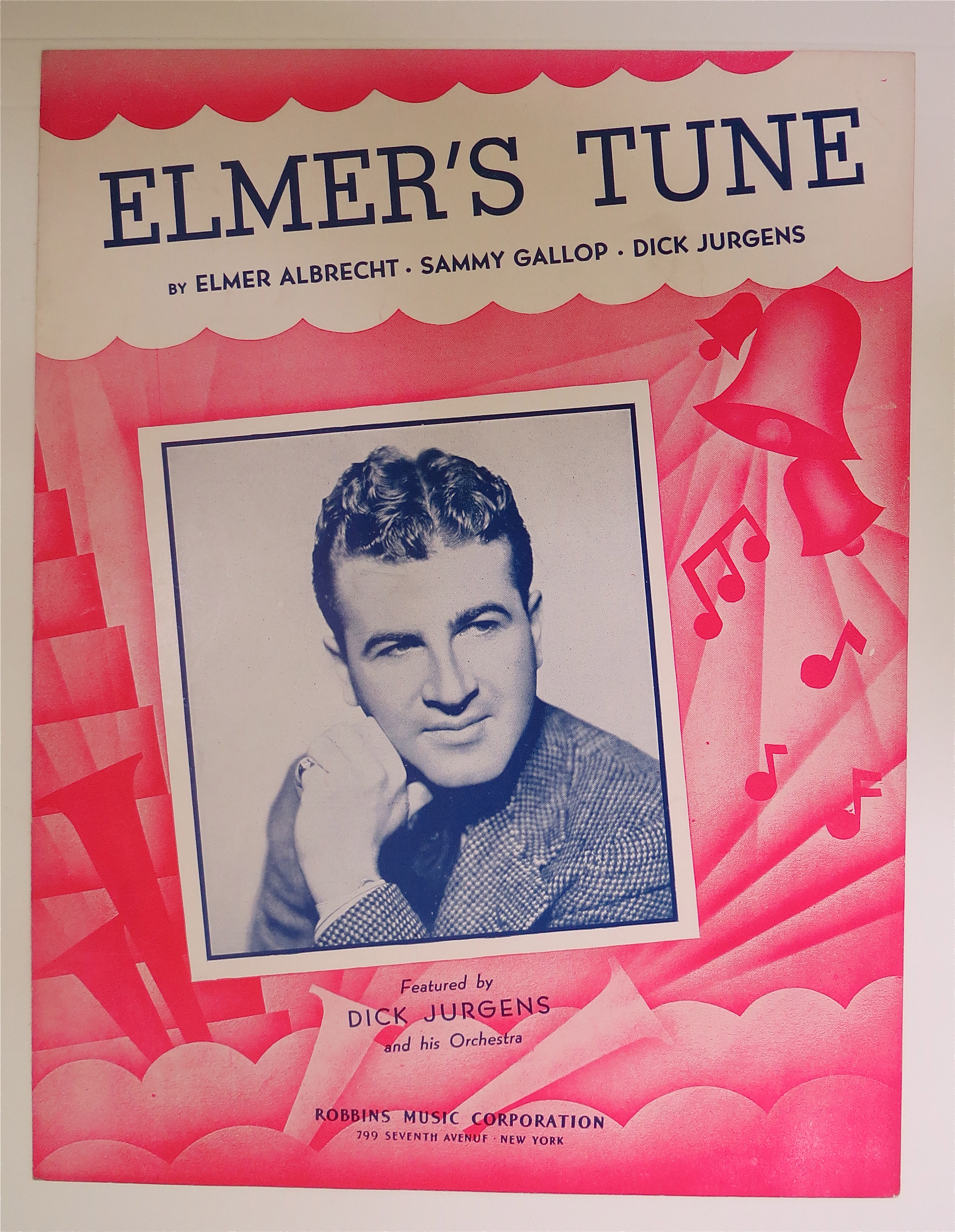 1941 Elmer's Tune Sheet Music with Dick Jurgens