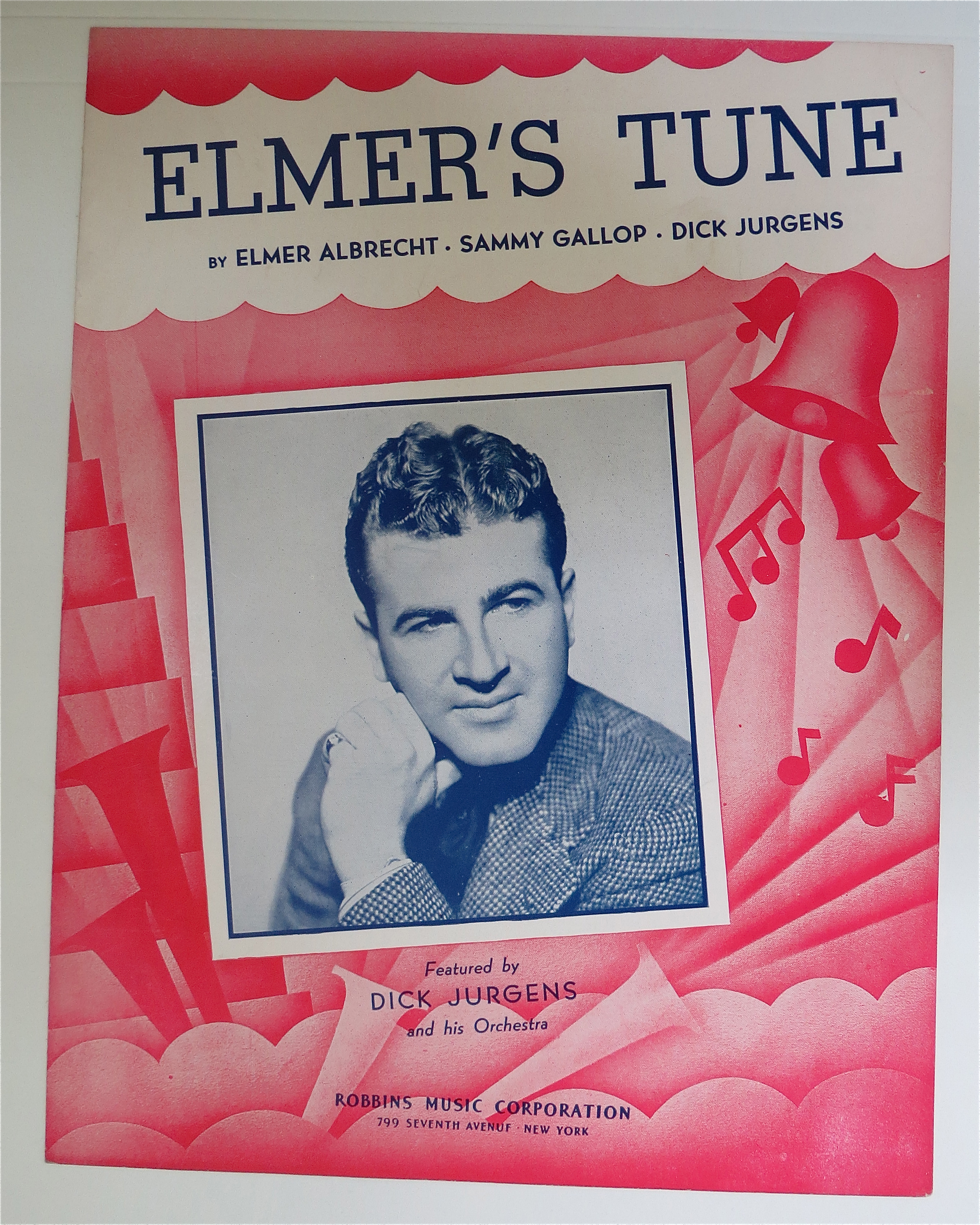 1941 Elmer's Tune Sheet Music with Dick Jurgens