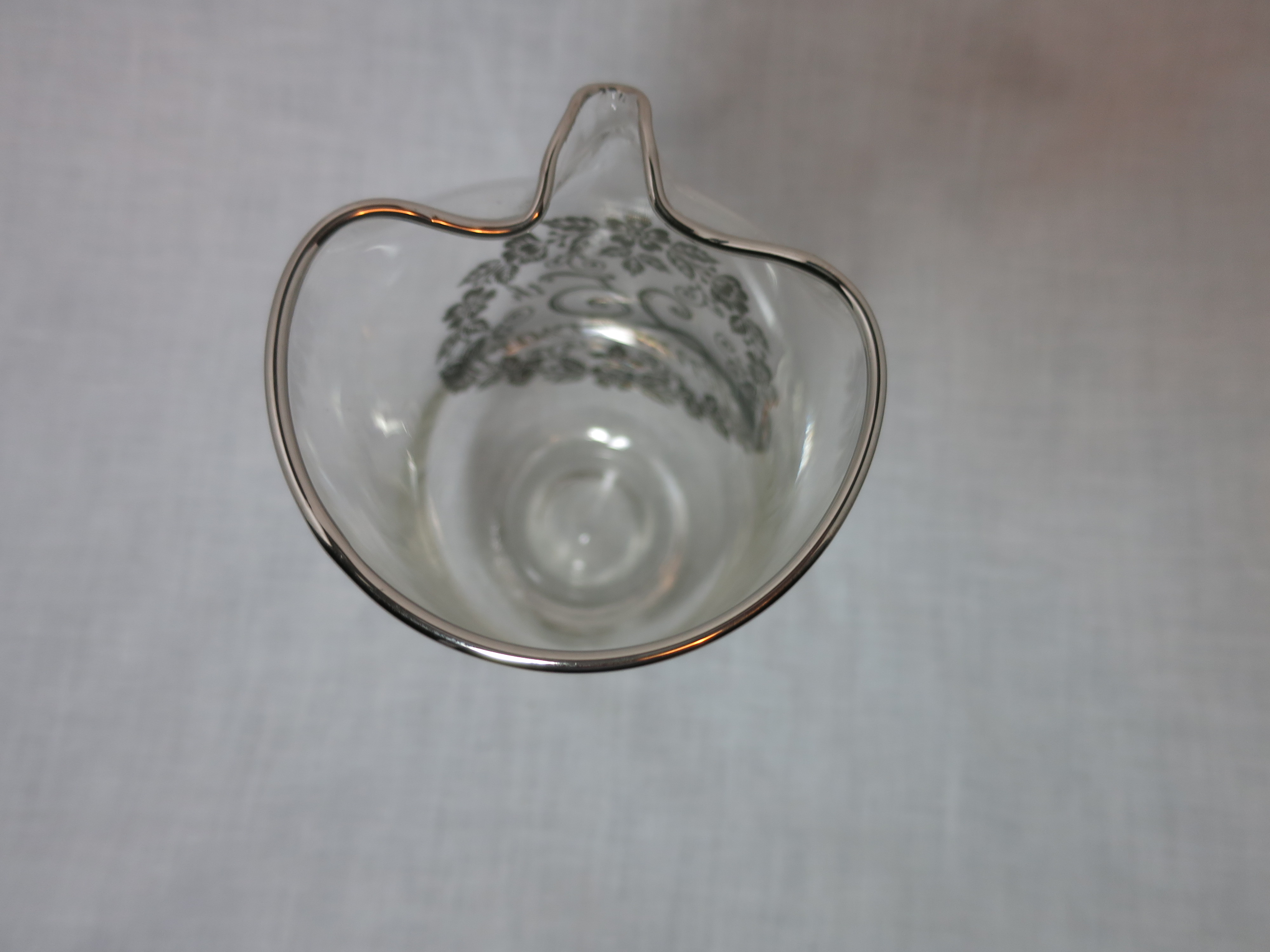 Vintage West Virginia Glass 25th Anniversary Pitcher 6.25 inch