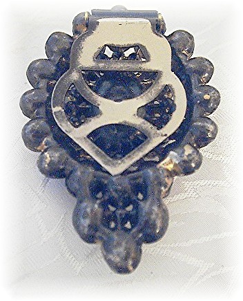Dress Clip Ruby Amethyst Sapphire Emerald 40s