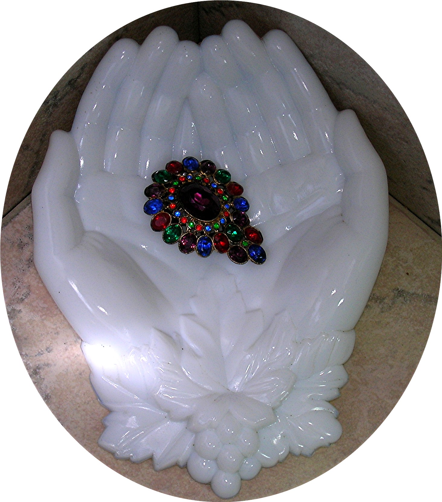 Dress Clip Ruby Amethyst Sapphire Emerald 40s
