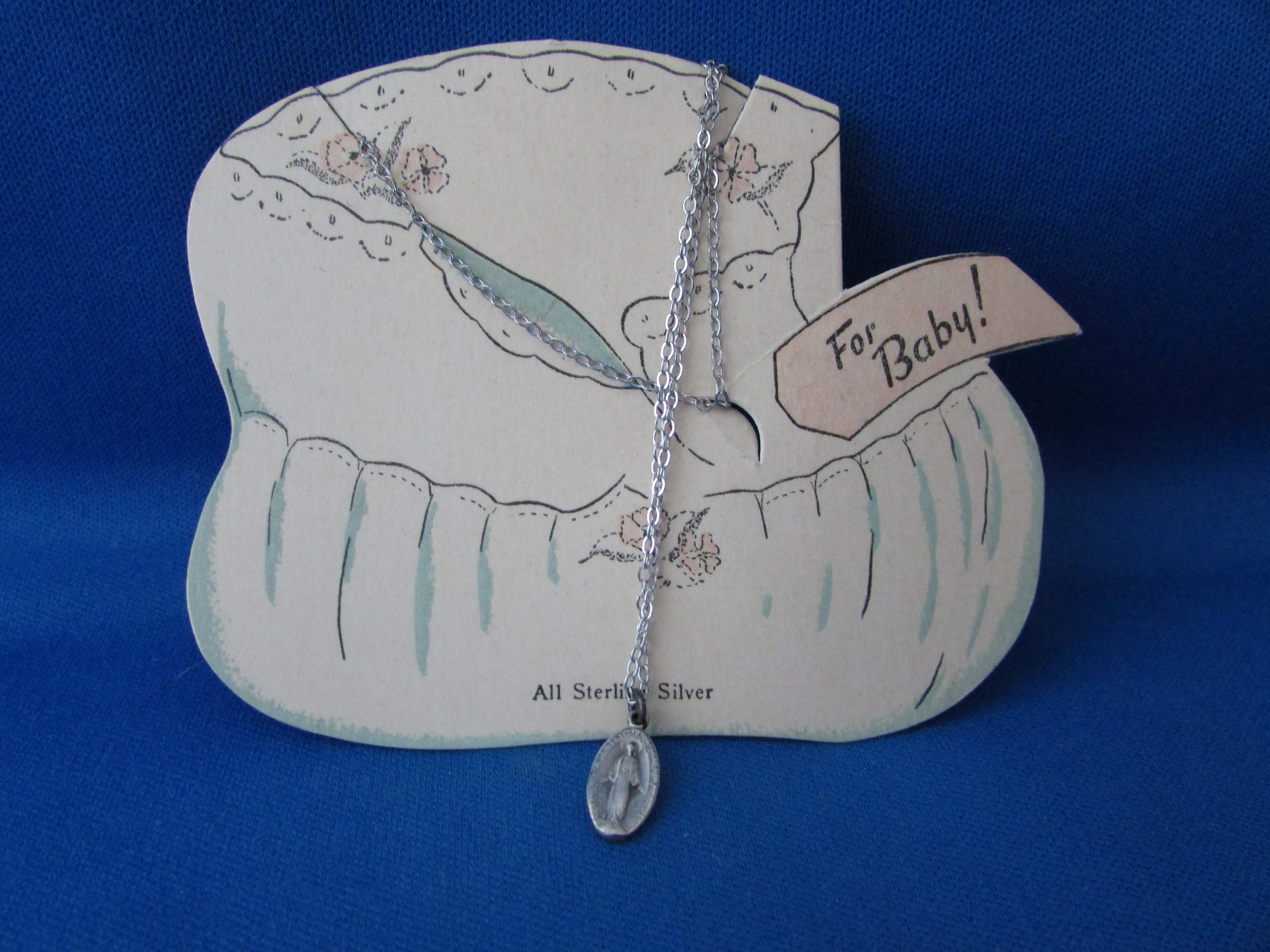 Sterling Silver Metal of Mary for Baby