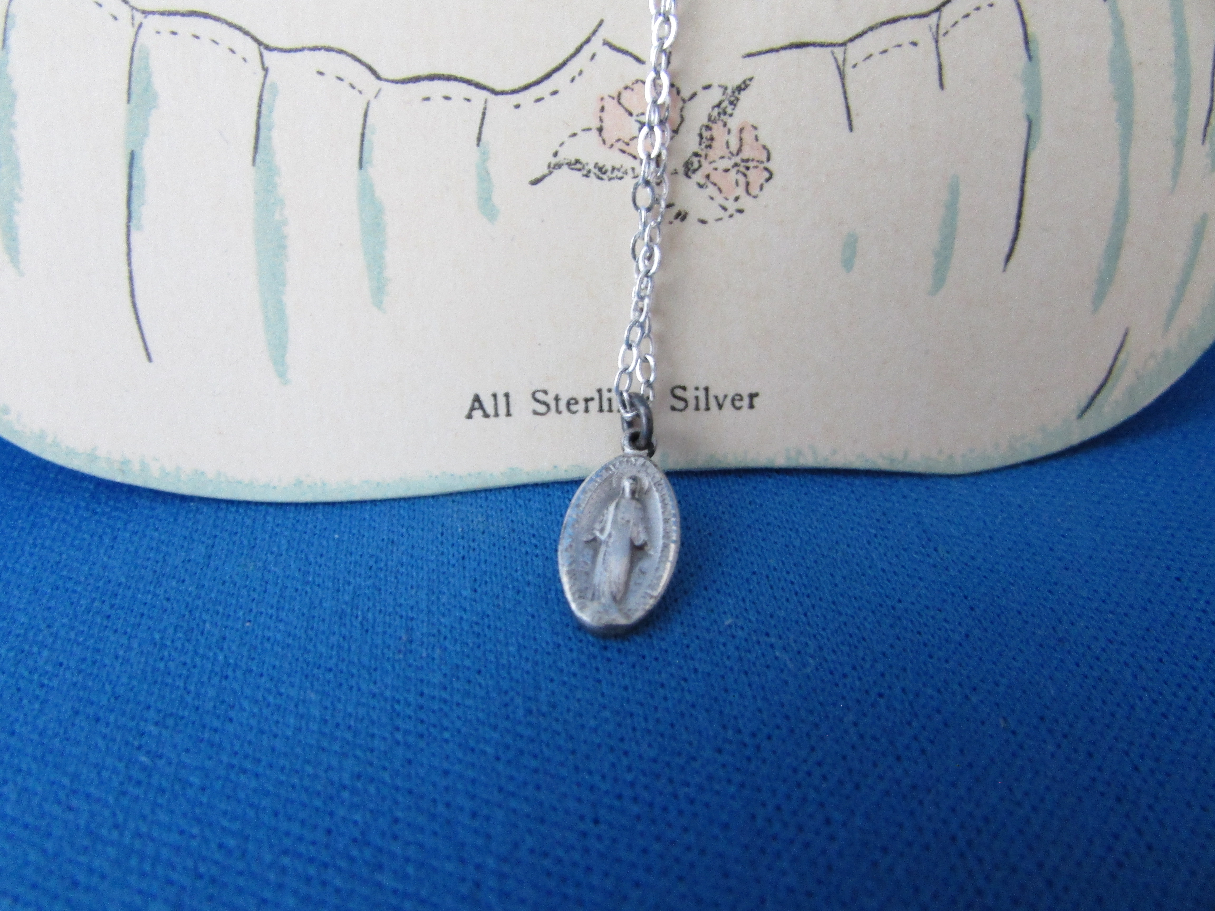 Sterling Silver Metal of Mary for Baby