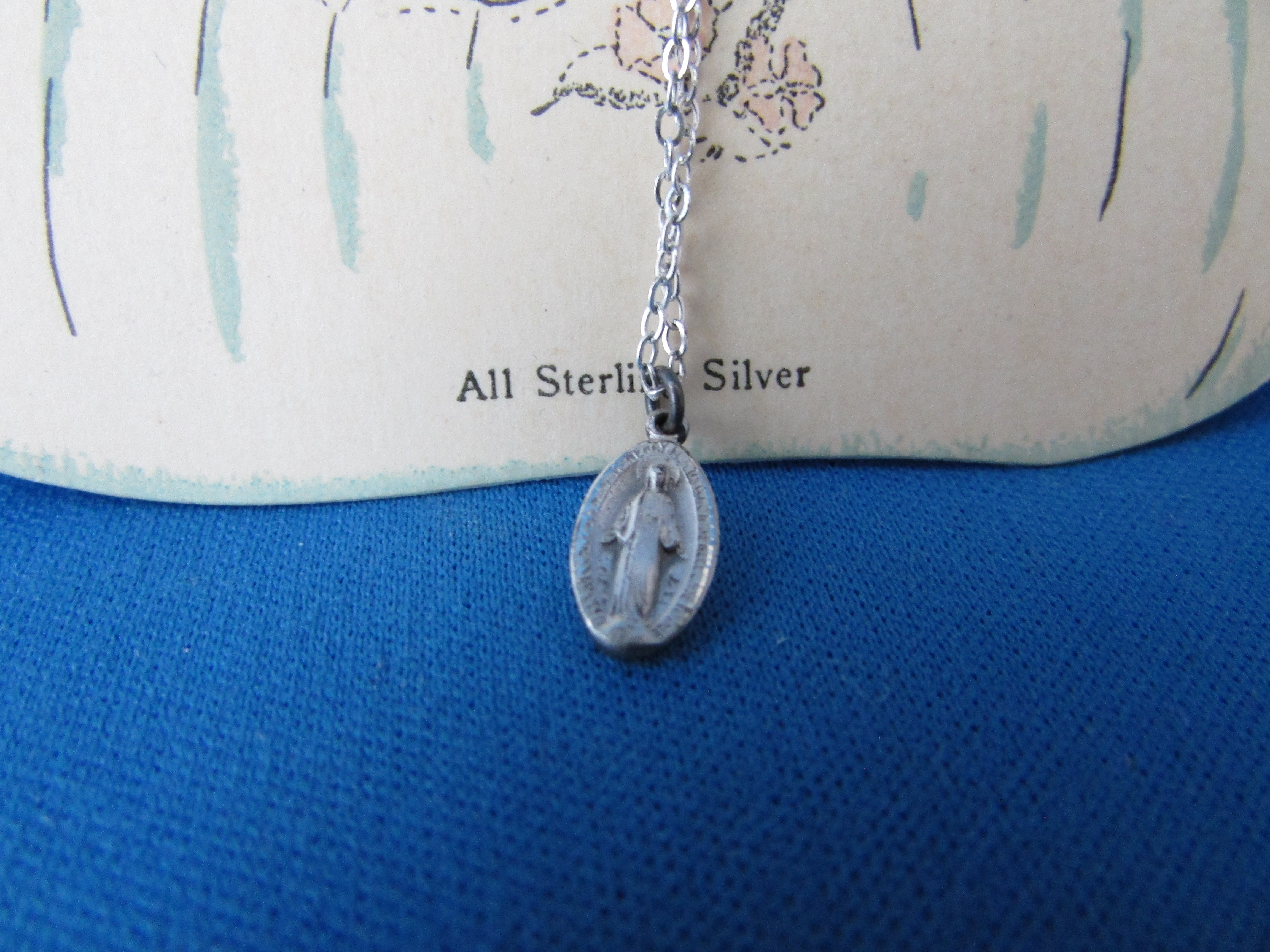 Sterling Silver Metal of Mary for Baby