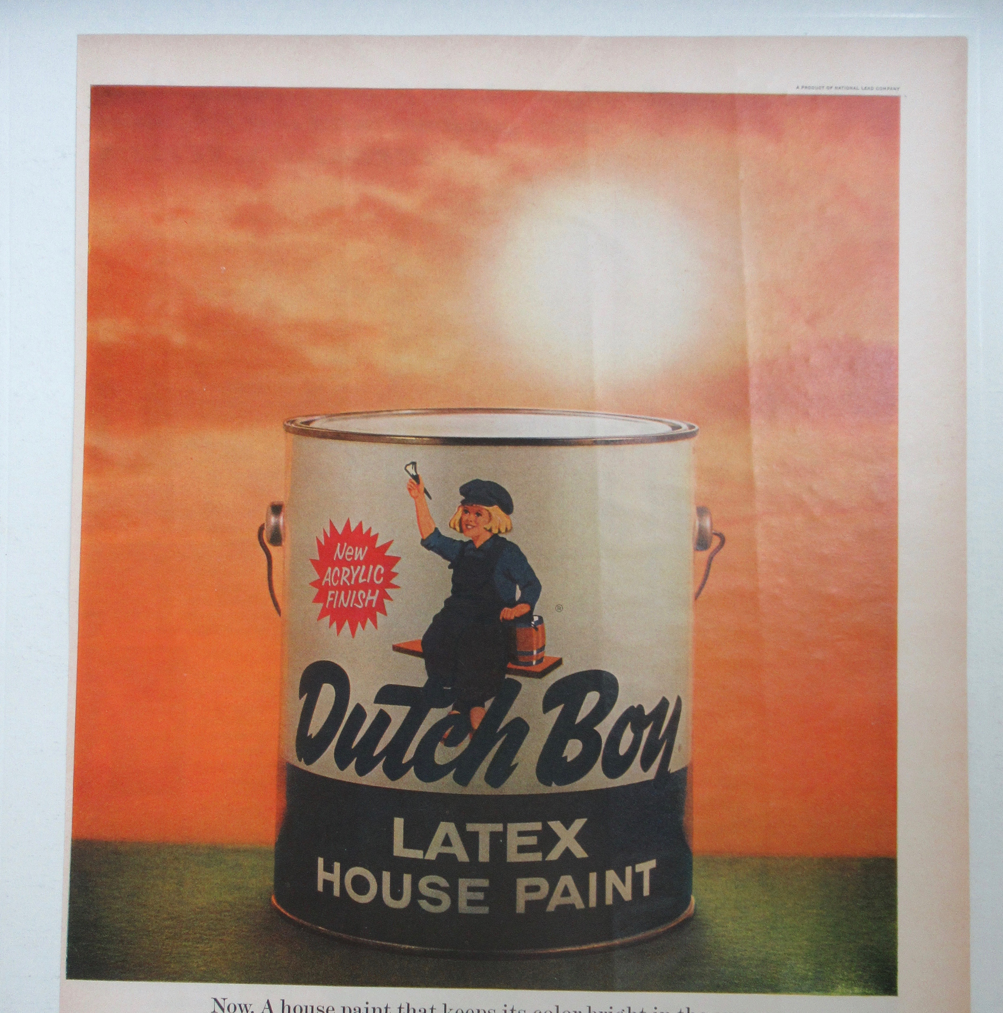 1964 Dutch Boy Paints with Can of Latex House Paint