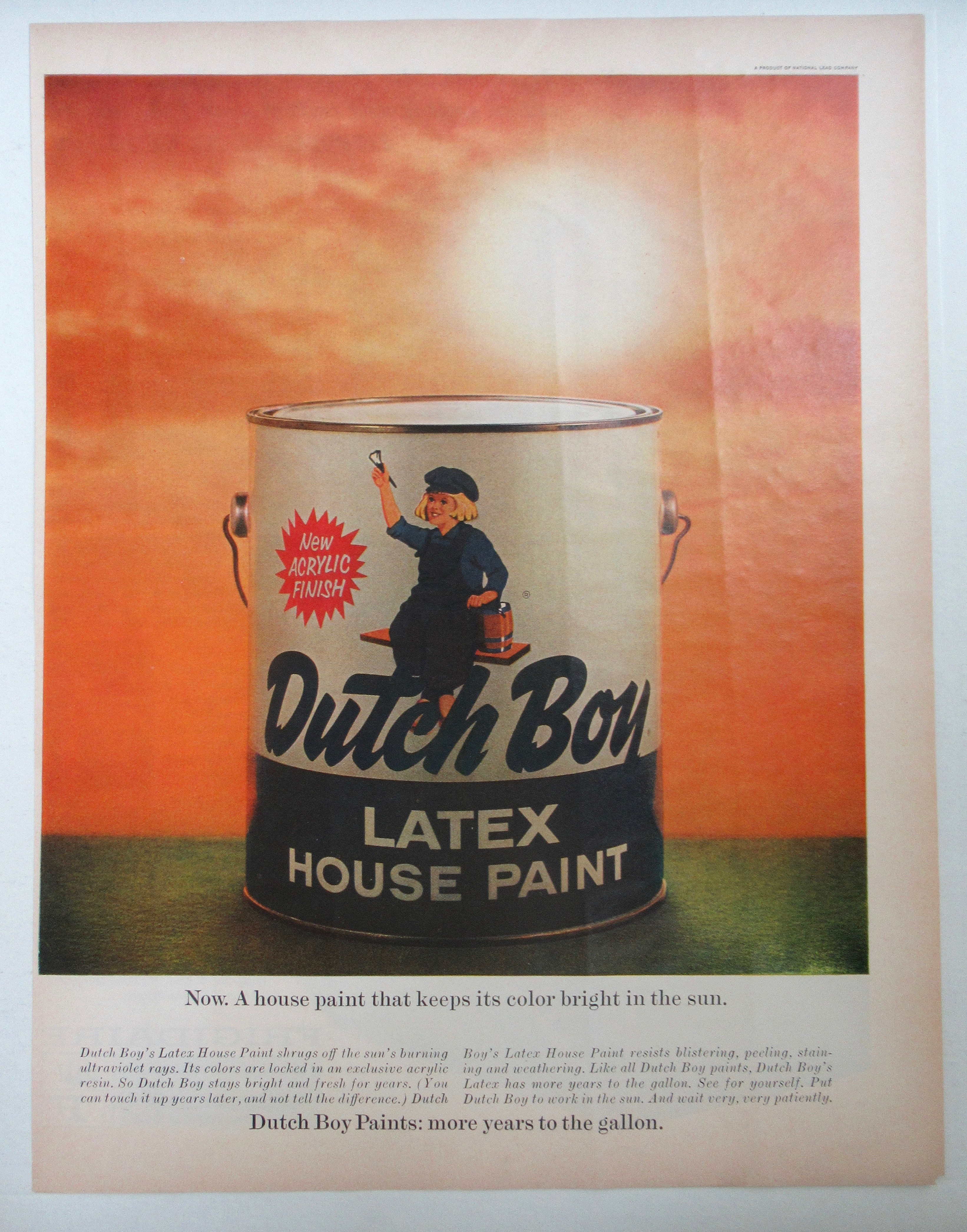1964 Dutch Boy Paints with Can of Latex House Paint