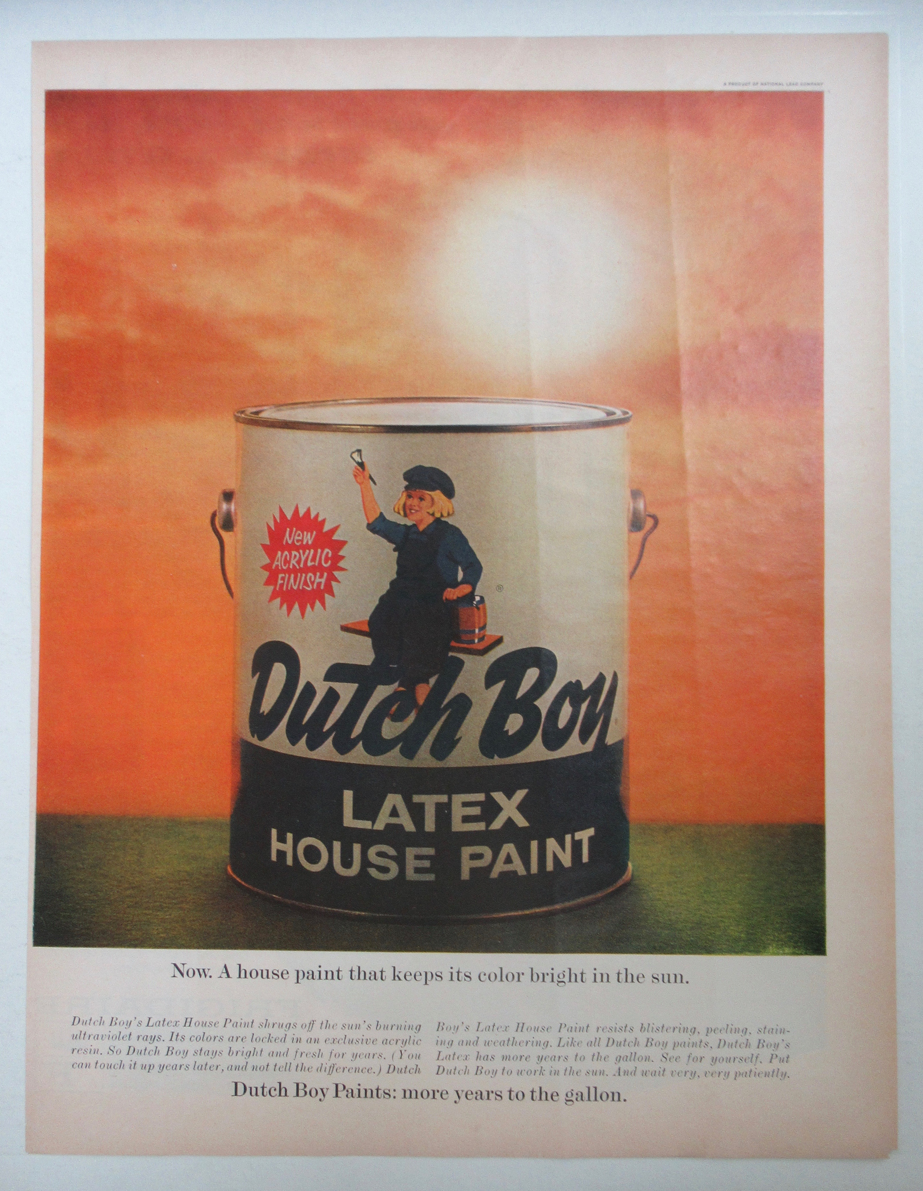1964 Dutch Boy Paints with Can of Latex House Paint