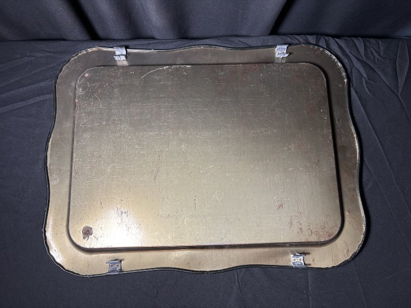 Vintage MCM Crestline Toleware Tray Table Set