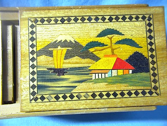 Oriental Wooden 3 Step Puzzle Box