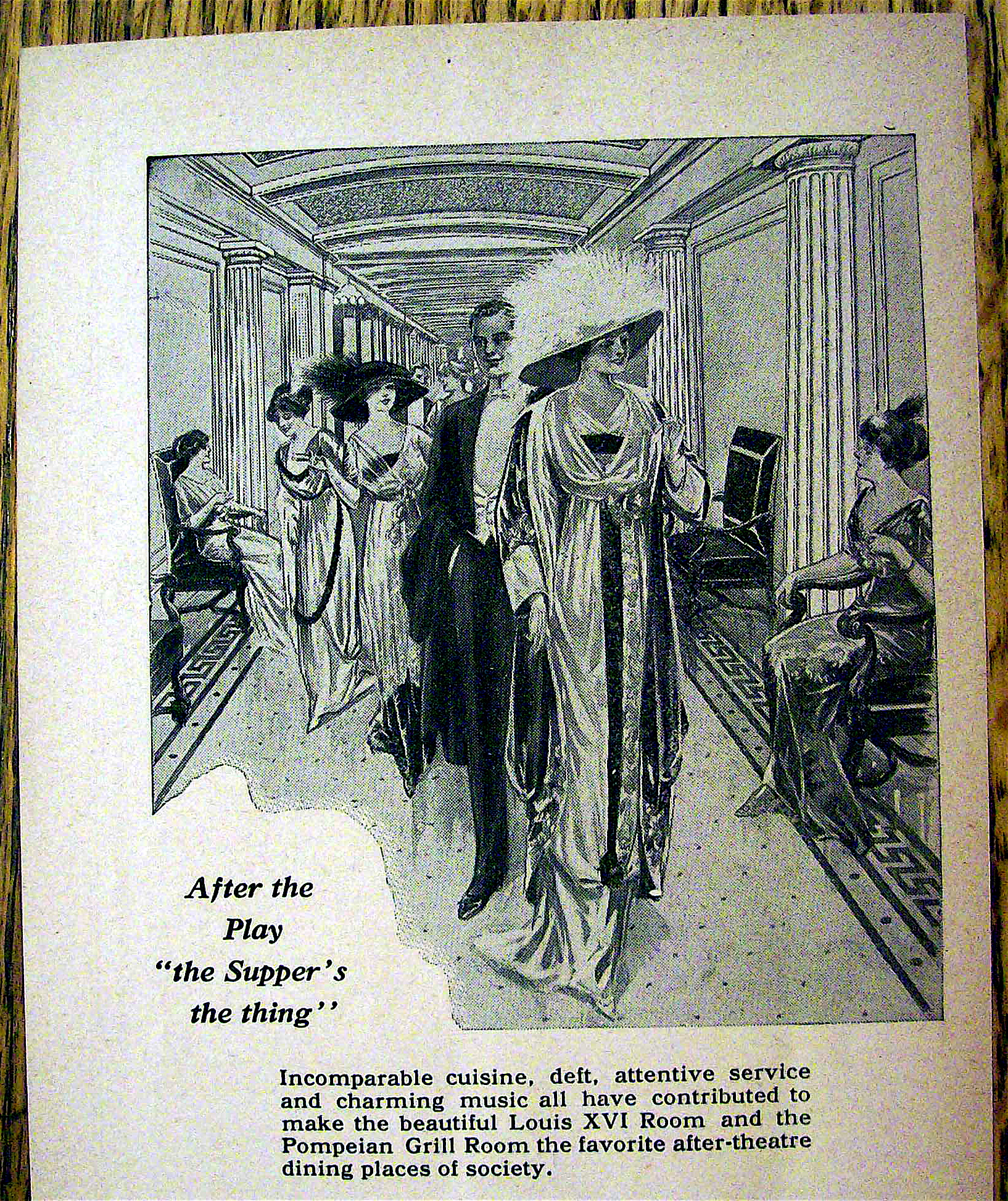1912 Congress Hotel & Annex with Man & Woman