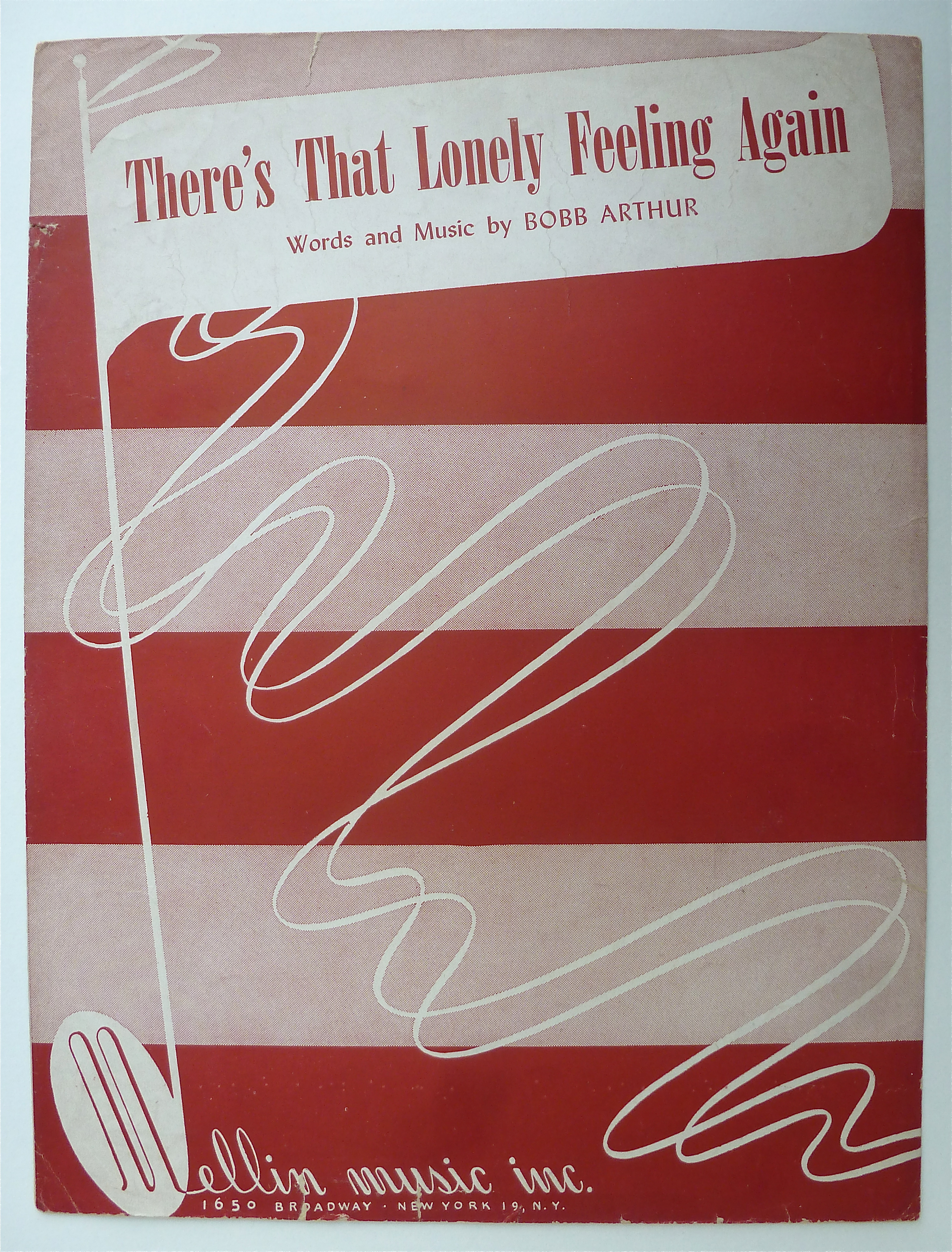 Sheet Music For 1947 There's That Lonely Feeling Again