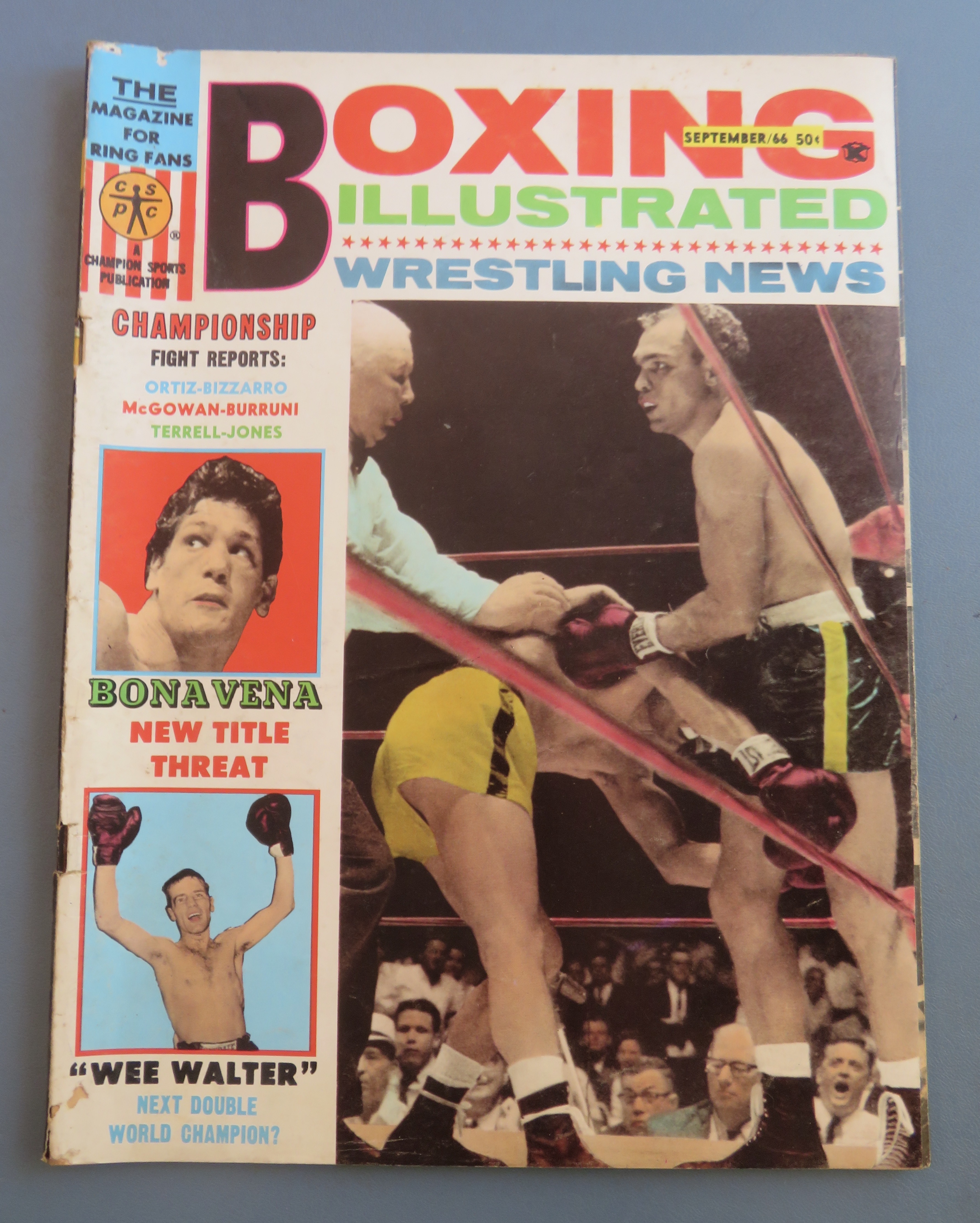 Boxing llustrated Wrestling New Magazine September 1966