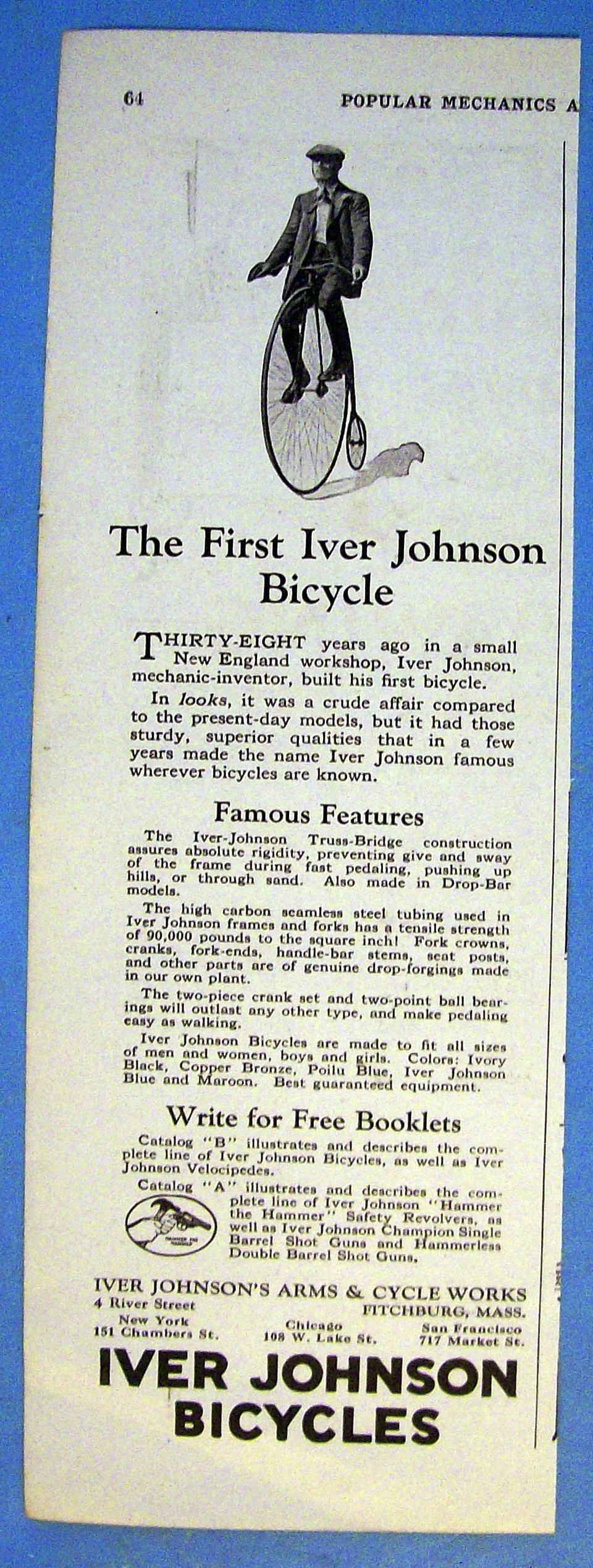 1924 Iver Johnson Bicycle w/ First Iver Johnson Bicycle