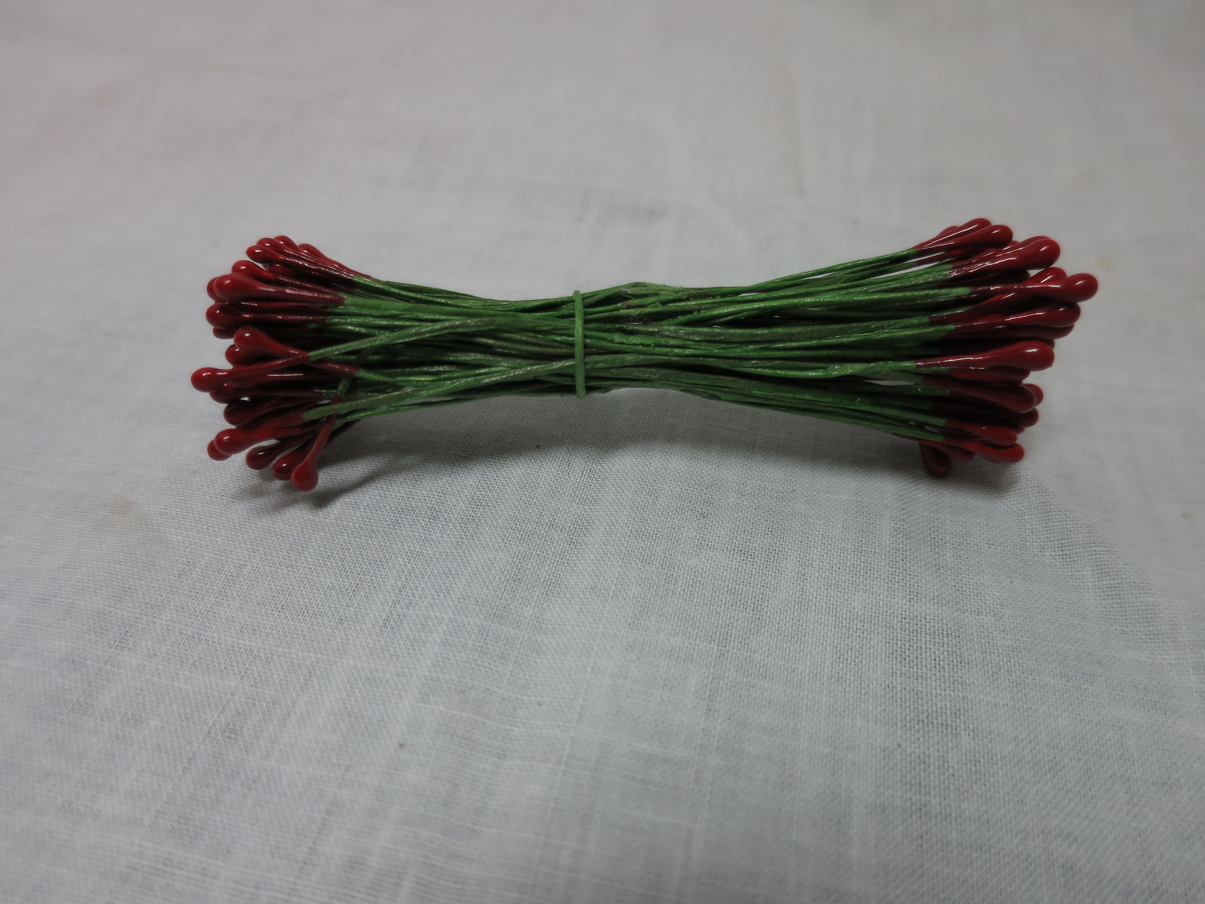 Vintage Wired Millinery Stamens Red Tipped Holly Berry