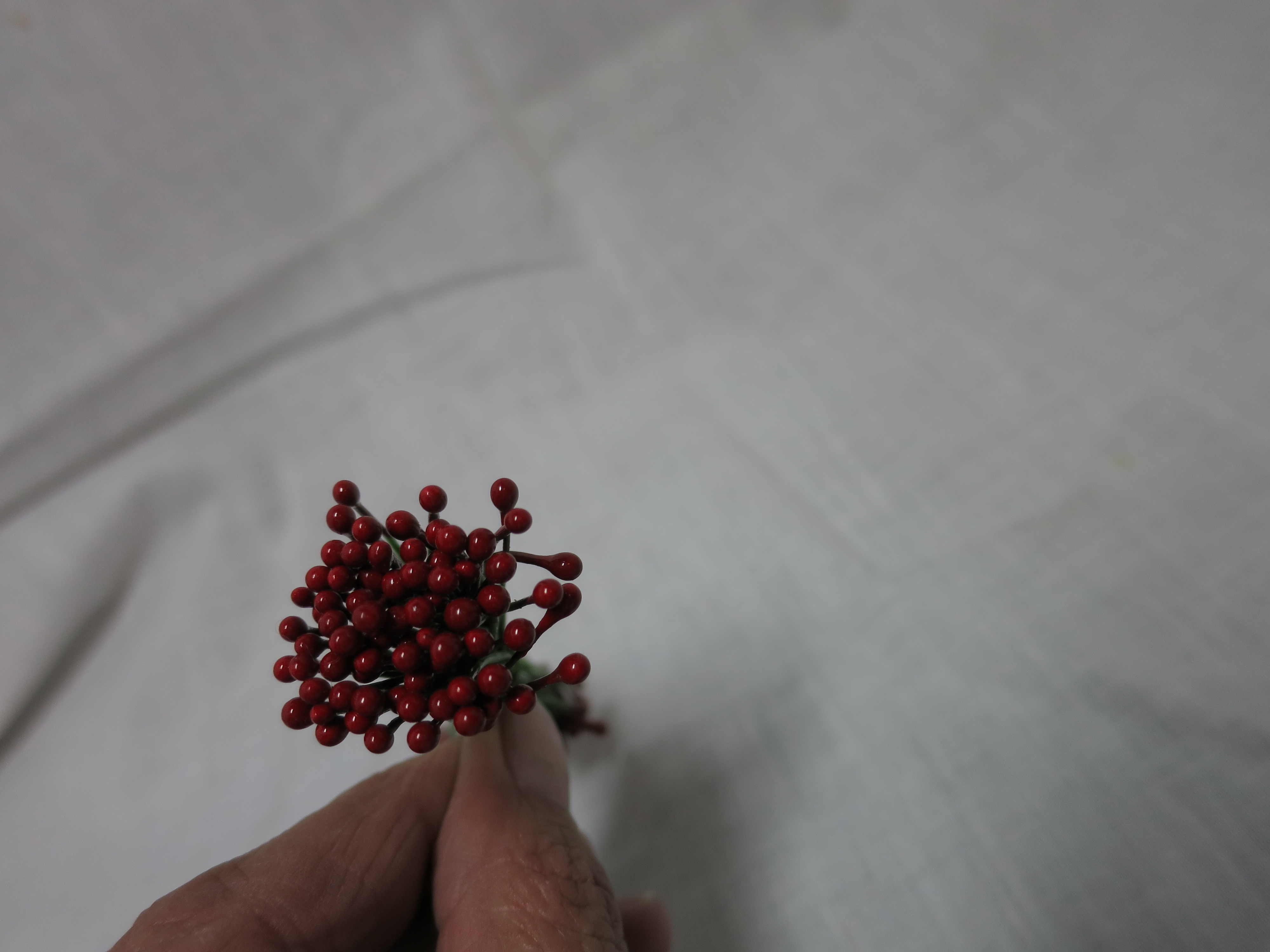 Vintage Wired Millinery Stamens Red Tipped Holly Berry