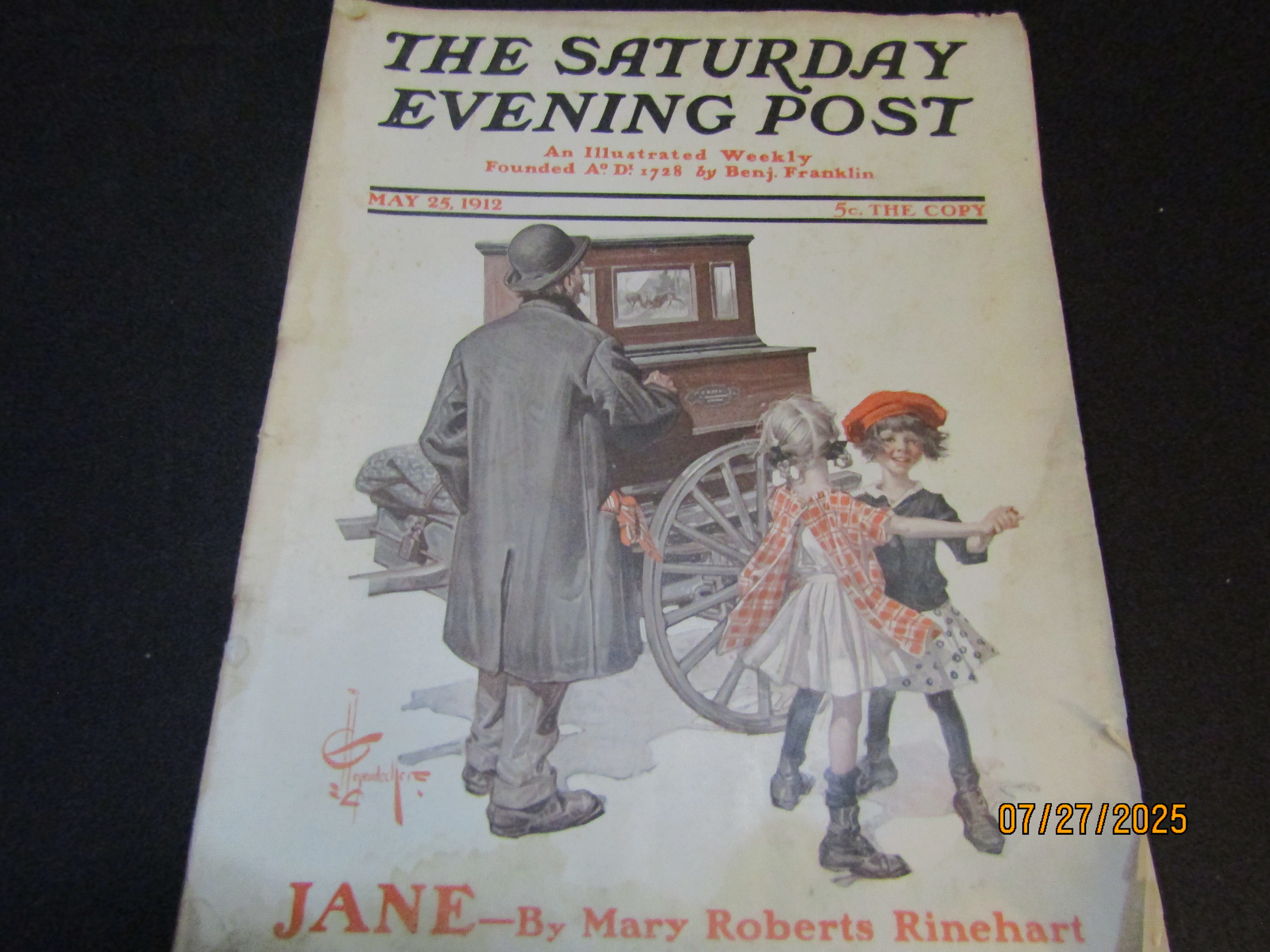 Antique Magazine Saturday Evening Post May 25,1912