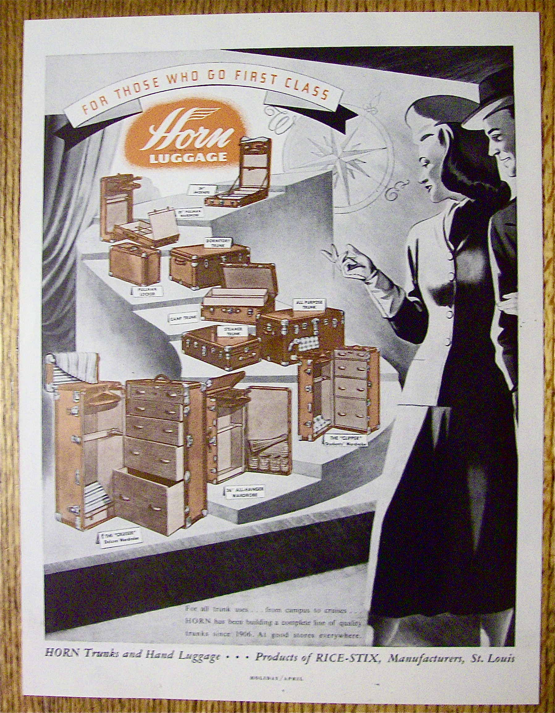 1948 Horn Luggage With Trunks And Luggage
