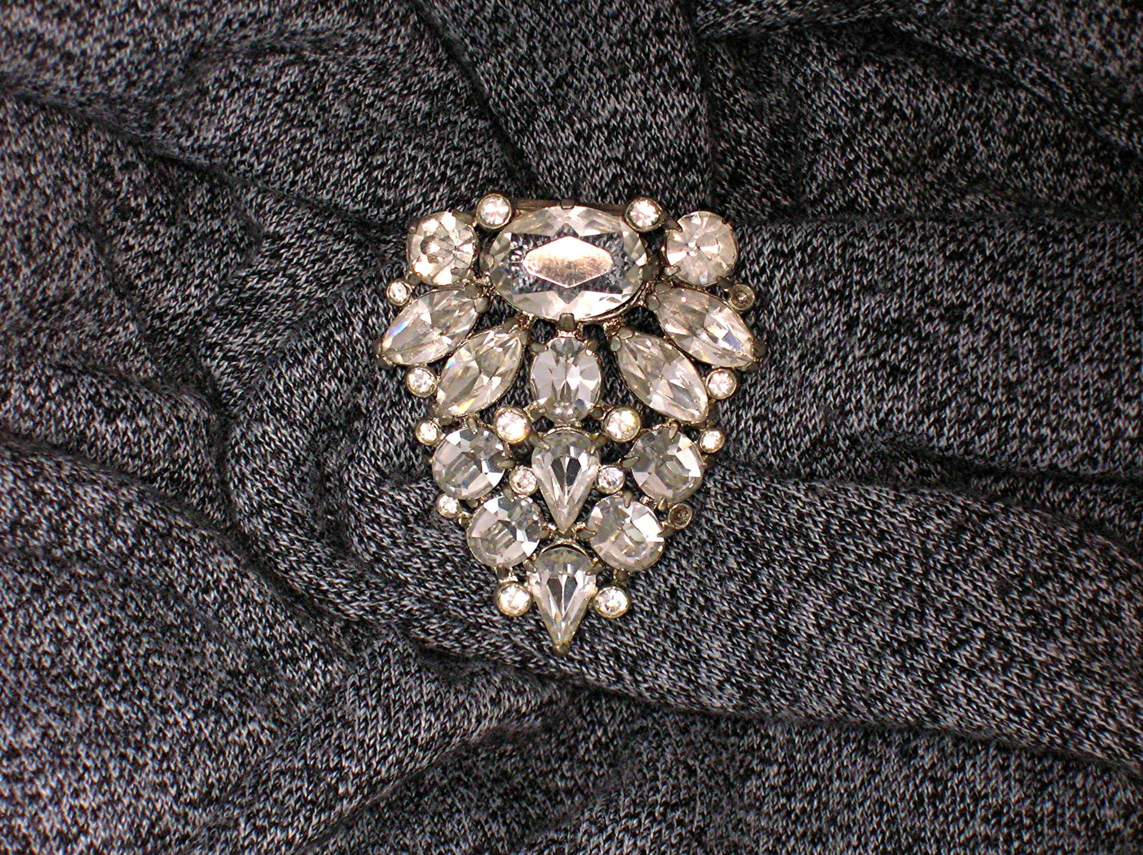 Dress Clip Foil Back Crystal 40s