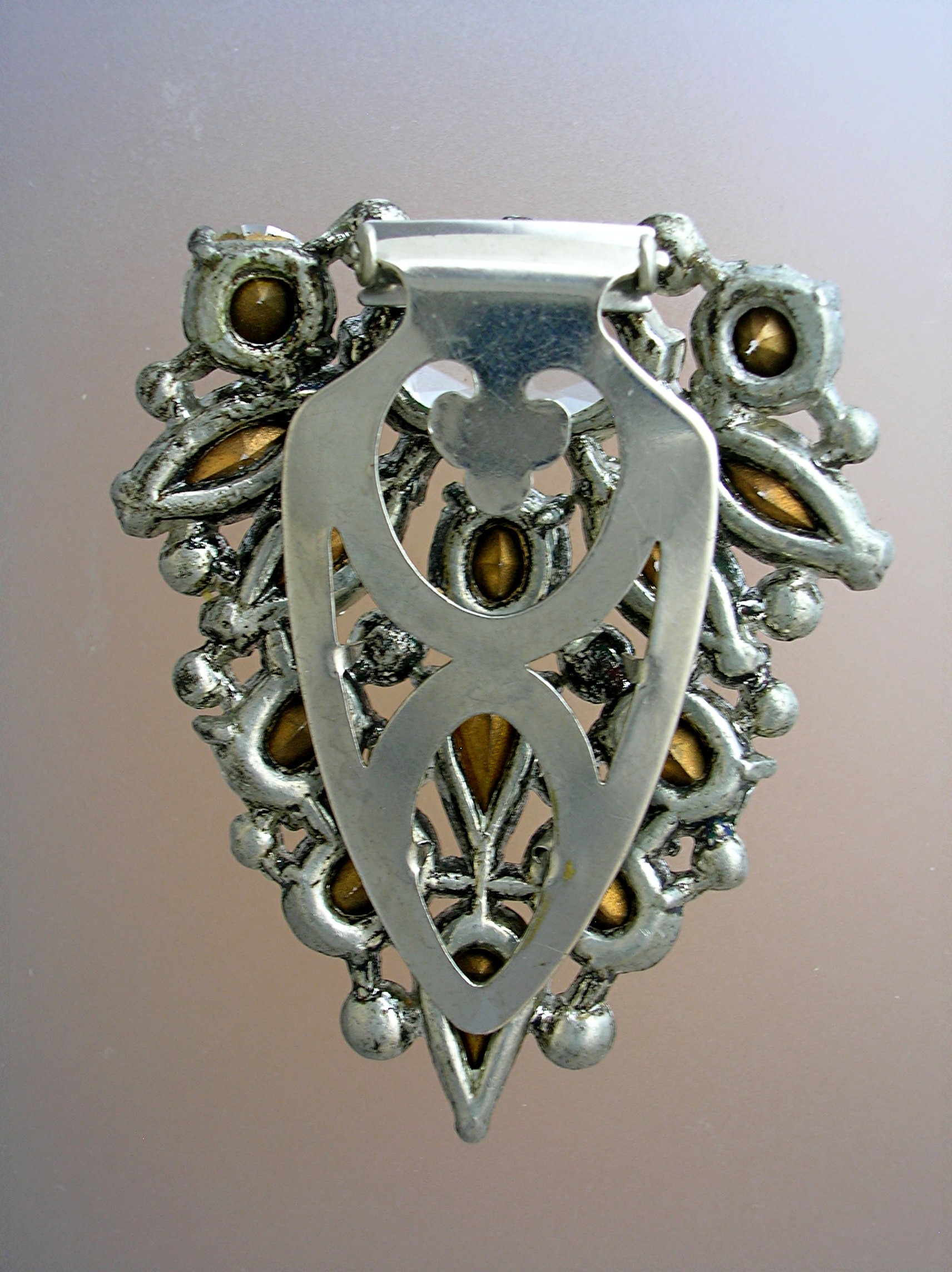 Dress Clip Foil Back Crystal 40s