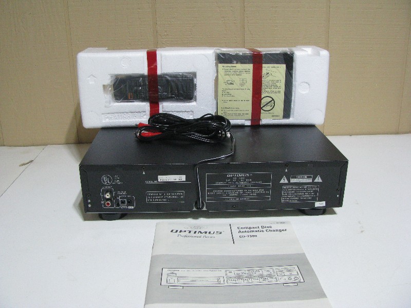 Vintage Optimus CD-7300 Compact Disc Automatic Changer New In  Box, Remote & Manual