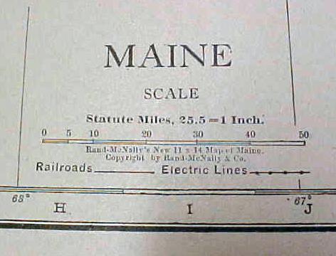 Antique Map New Hampshire Maine 1917 Rand