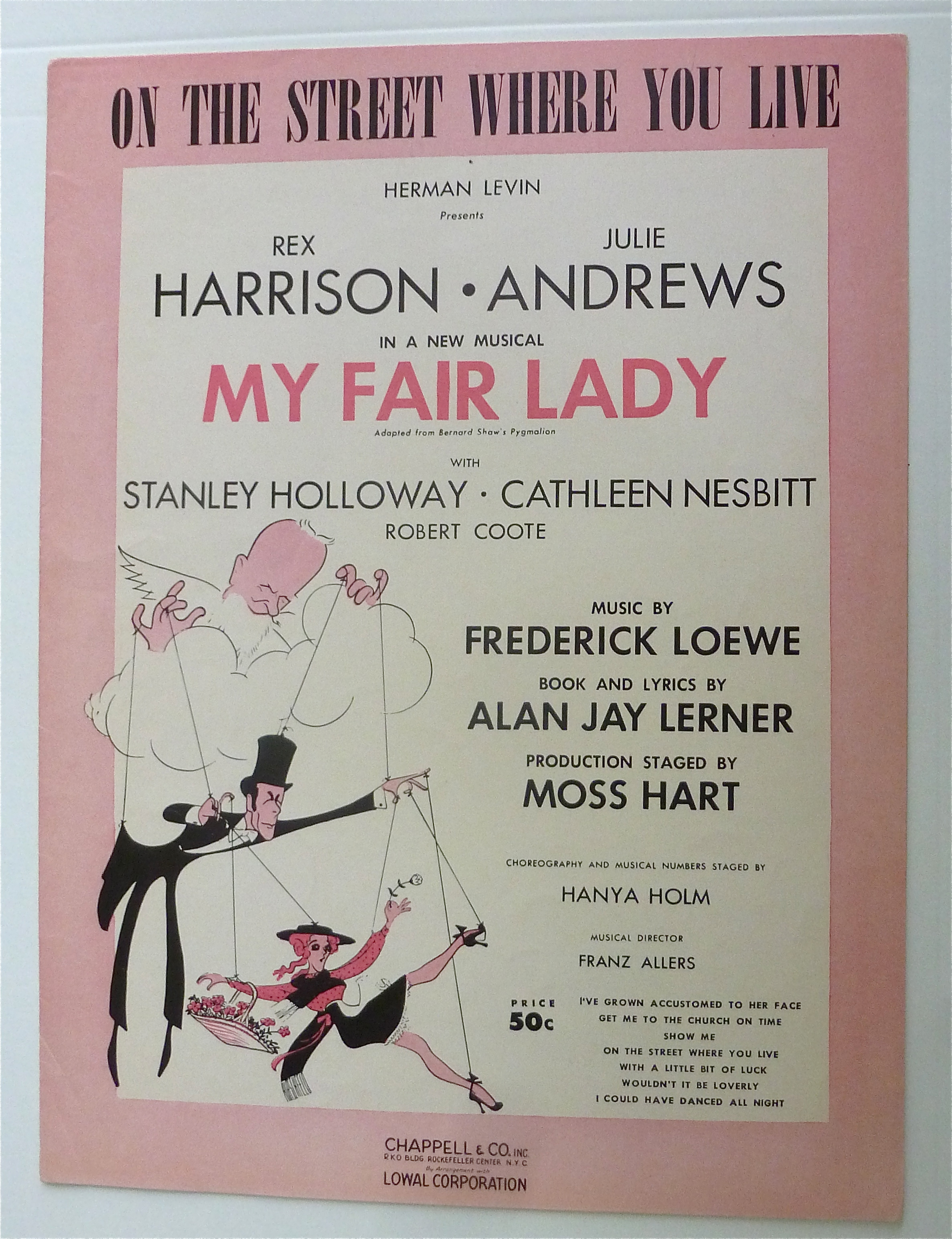 Sheet Music For 1956 On The Street Where You Live