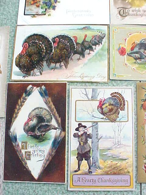 Postcard Lot Thanksgiving Tuck Gibson Winsch Goldie
