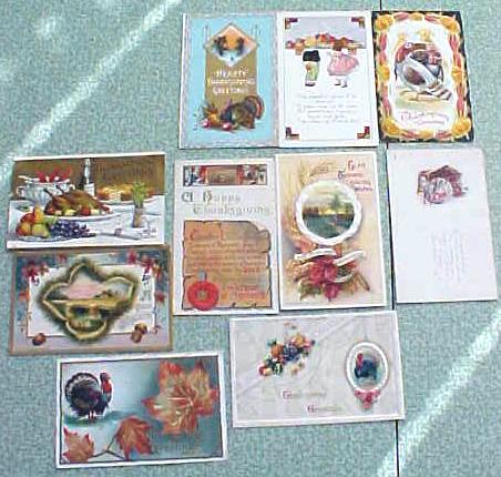Postcard Lot Thanksgiving Tuck Gibson Winsch Goldie