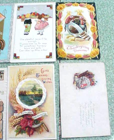 Postcard Lot Thanksgiving Tuck Gibson Winsch Goldie