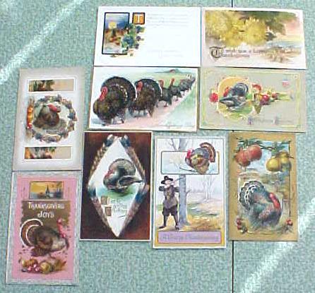 Postcard Lot Thanksgiving Tuck Gibson Winsch Goldie