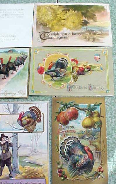 Postcard Lot Thanksgiving Tuck Gibson Winsch Goldie