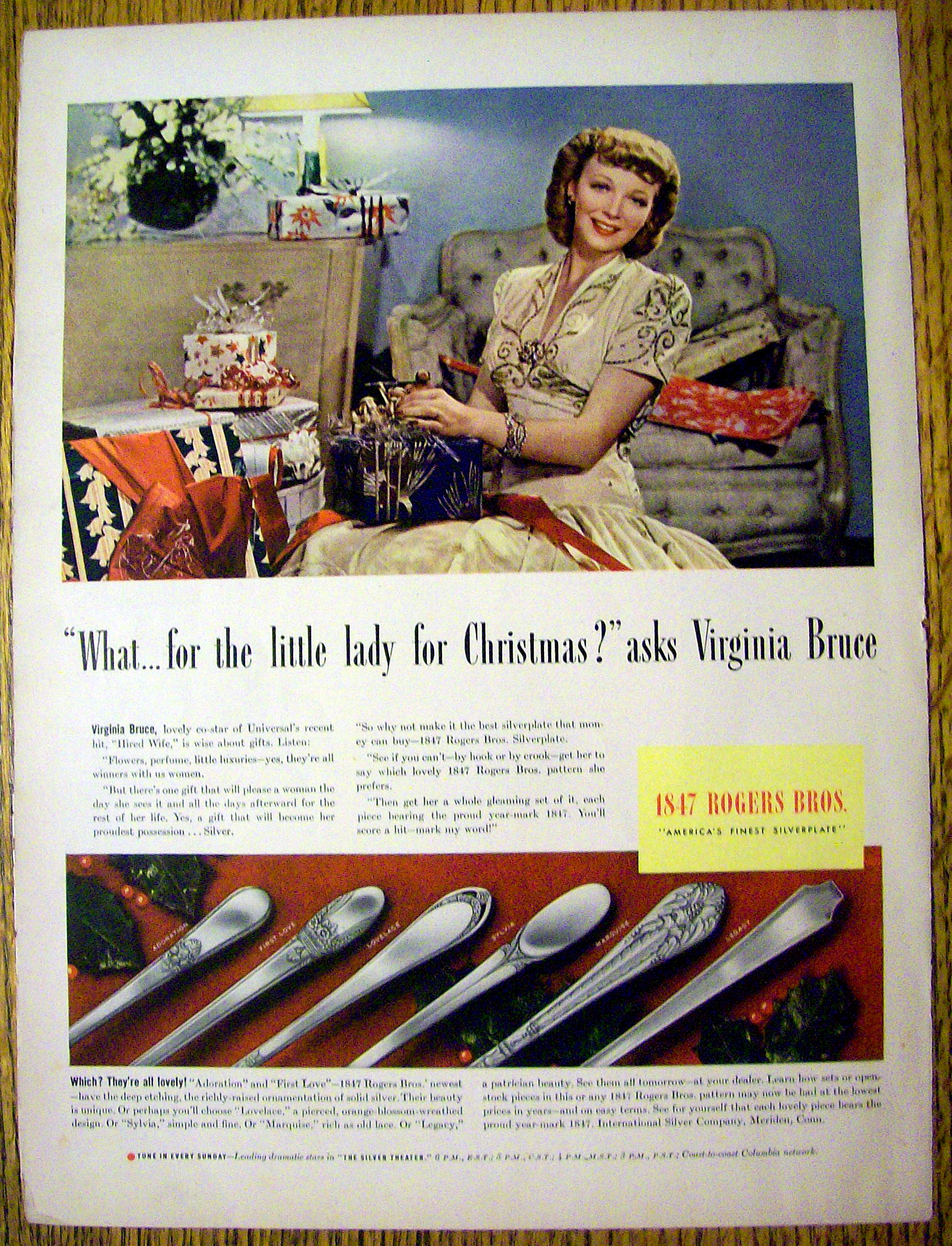1940 1847 Rogers Brothers Silverplate w/Virginia Bruce