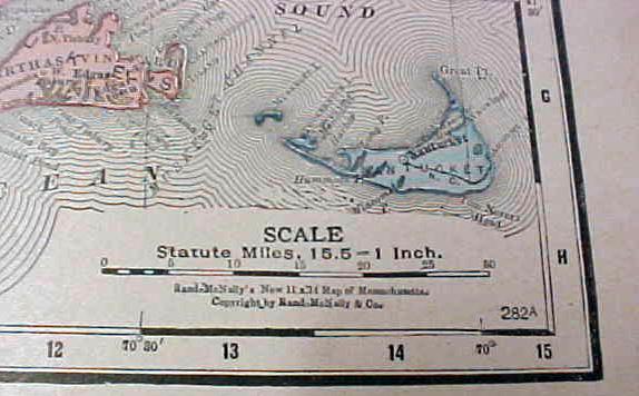 Antique Map Massachusetts Vermont 1917 Rand McNally