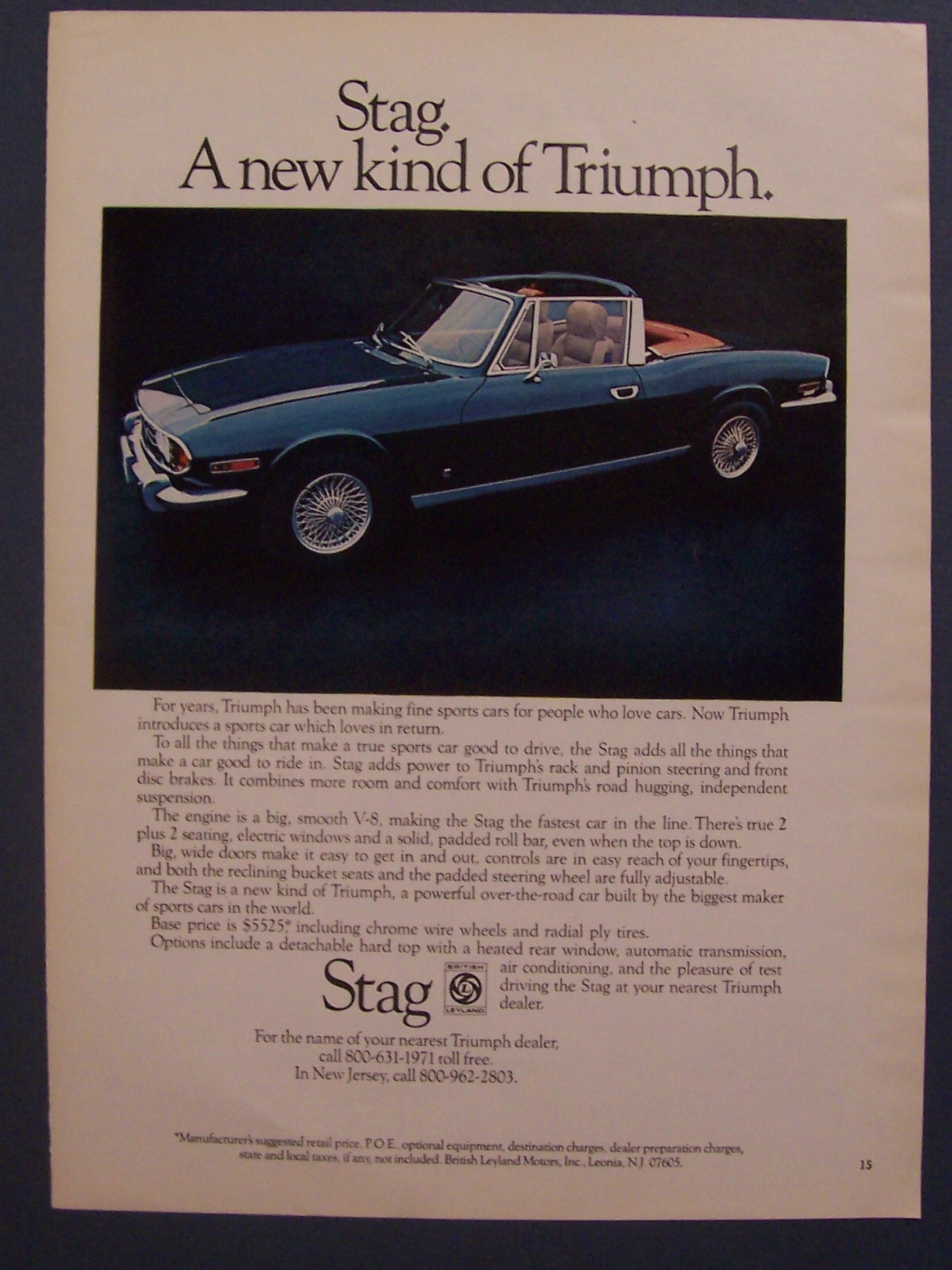 1971 Triumph Stag with the Triumph Stag Automobile
