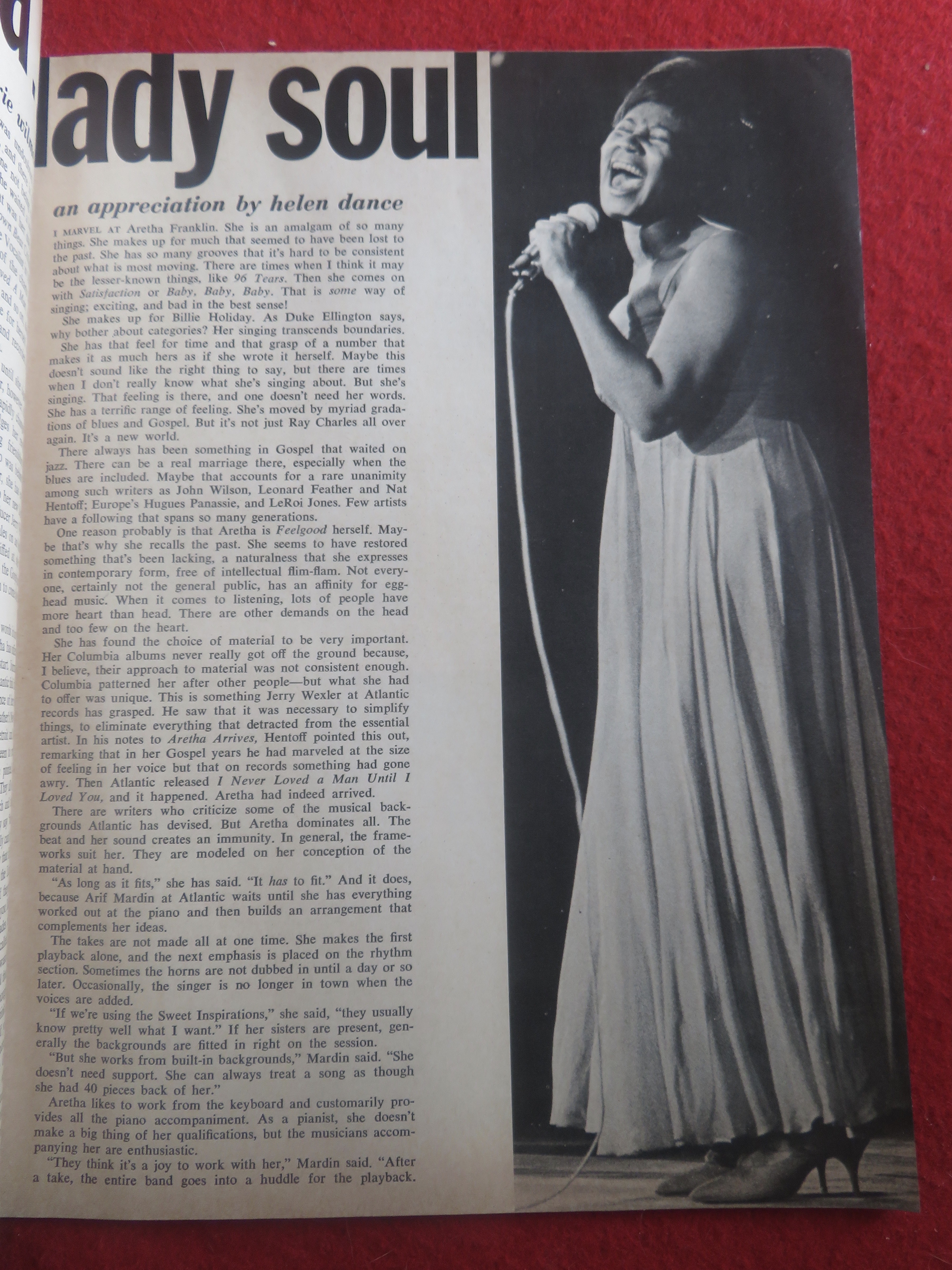 Down Beat Magazine August 8, 1968 Aretha Franklin