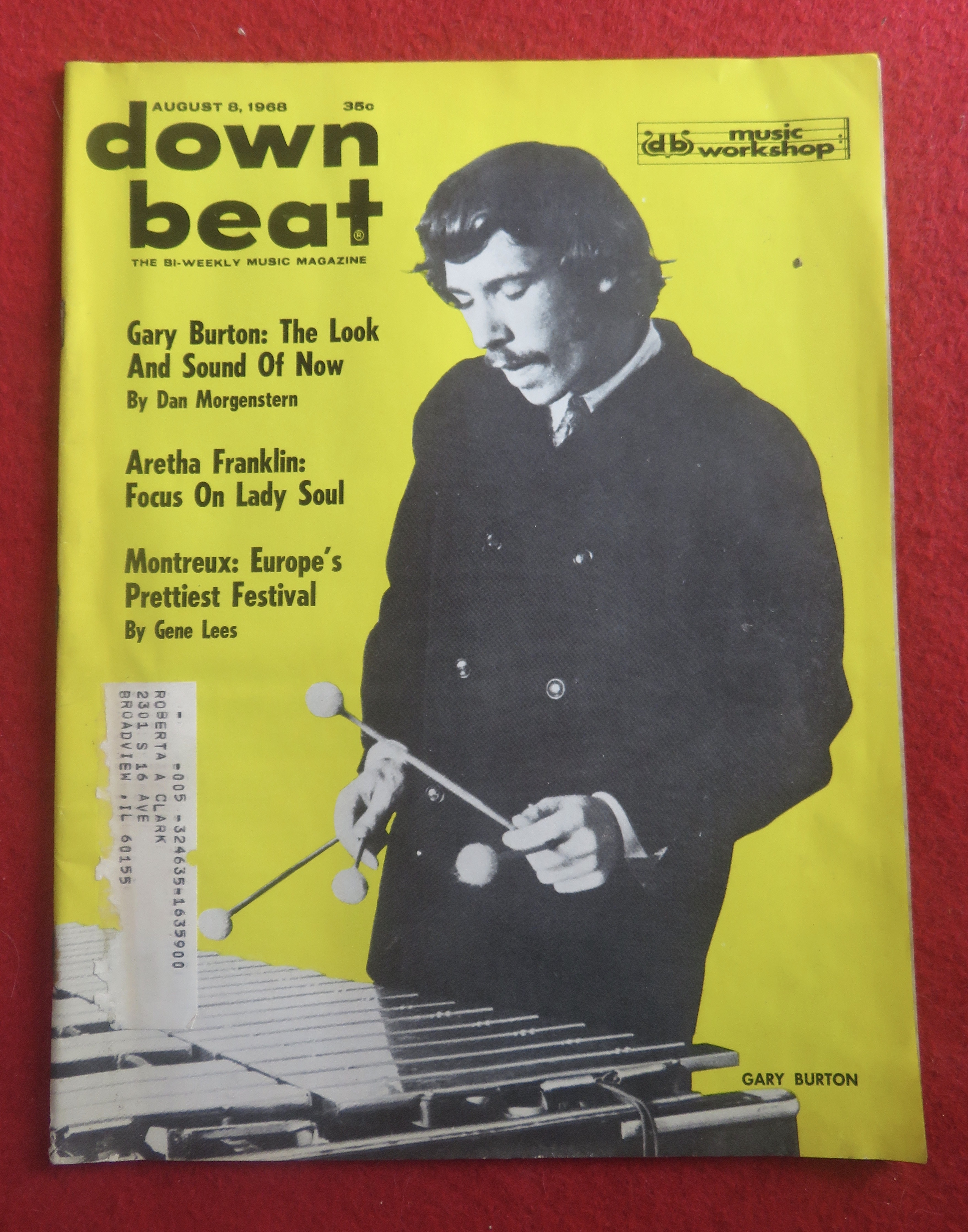 Down Beat Magazine August 8, 1968 Aretha Franklin