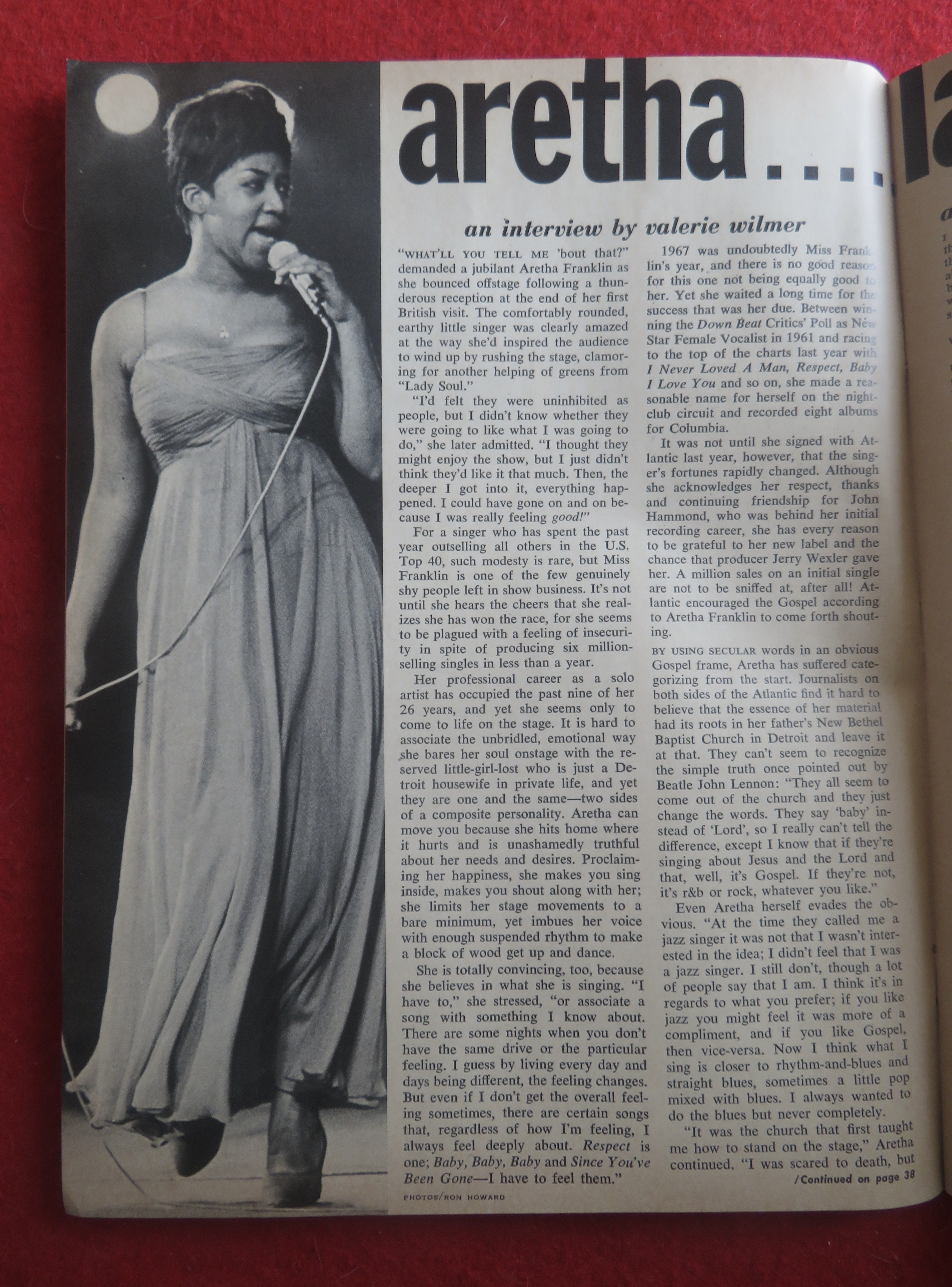 Down Beat Magazine August 8, 1968 Aretha Franklin