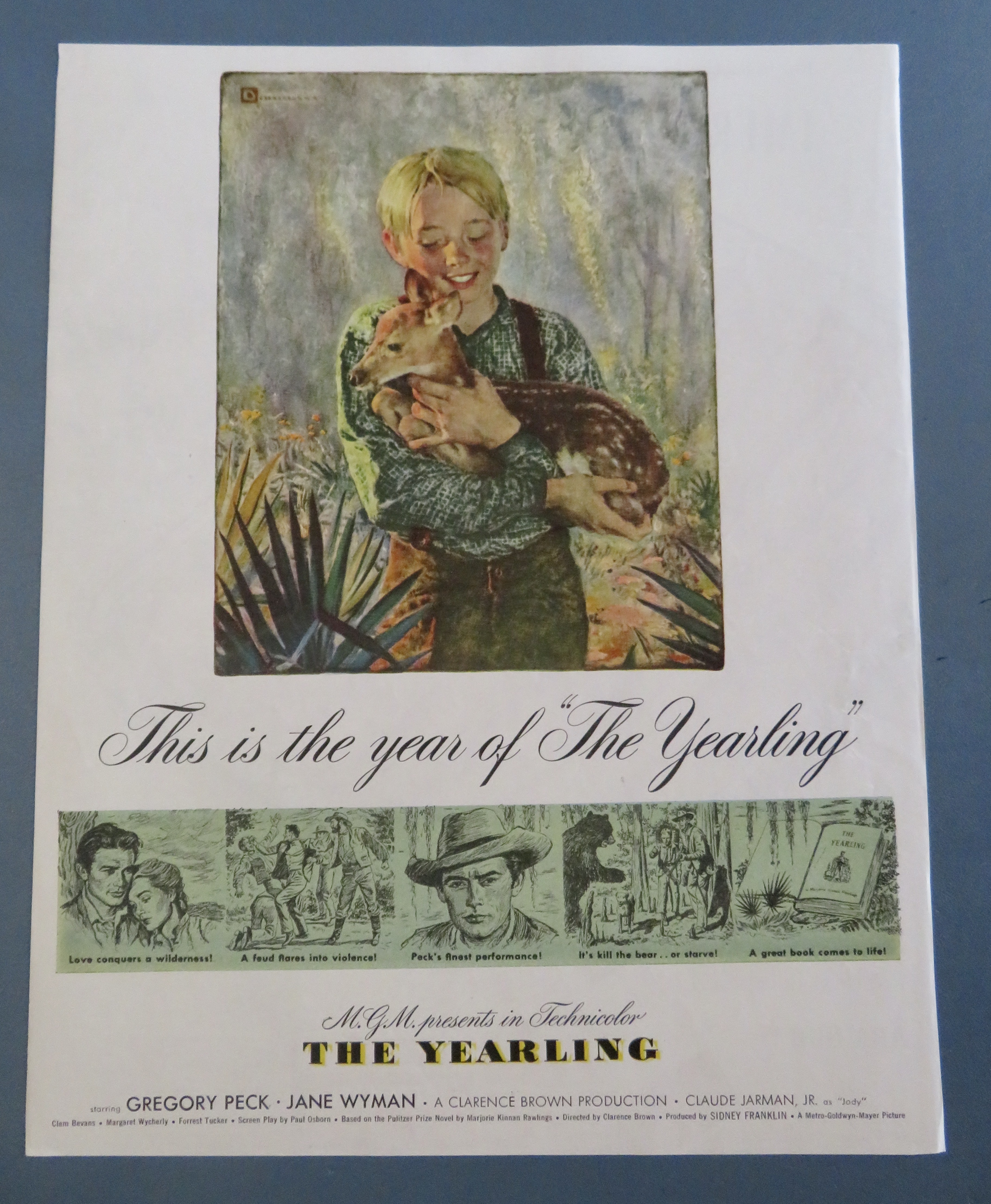 1946 The Yearling with Gregory Peck