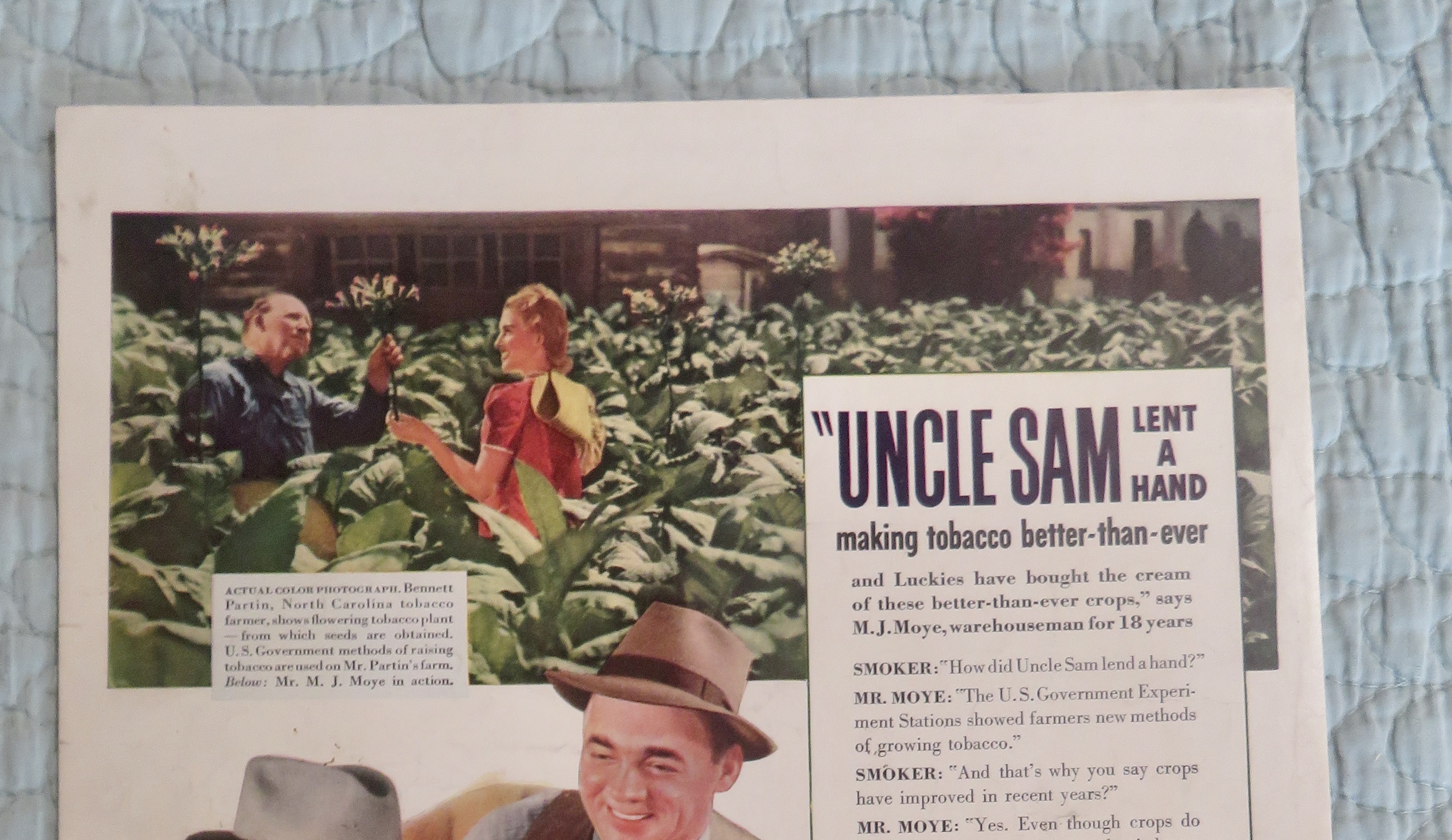 1940 Lucky Strike Cigarettes with Uncle Sam's New Ideas