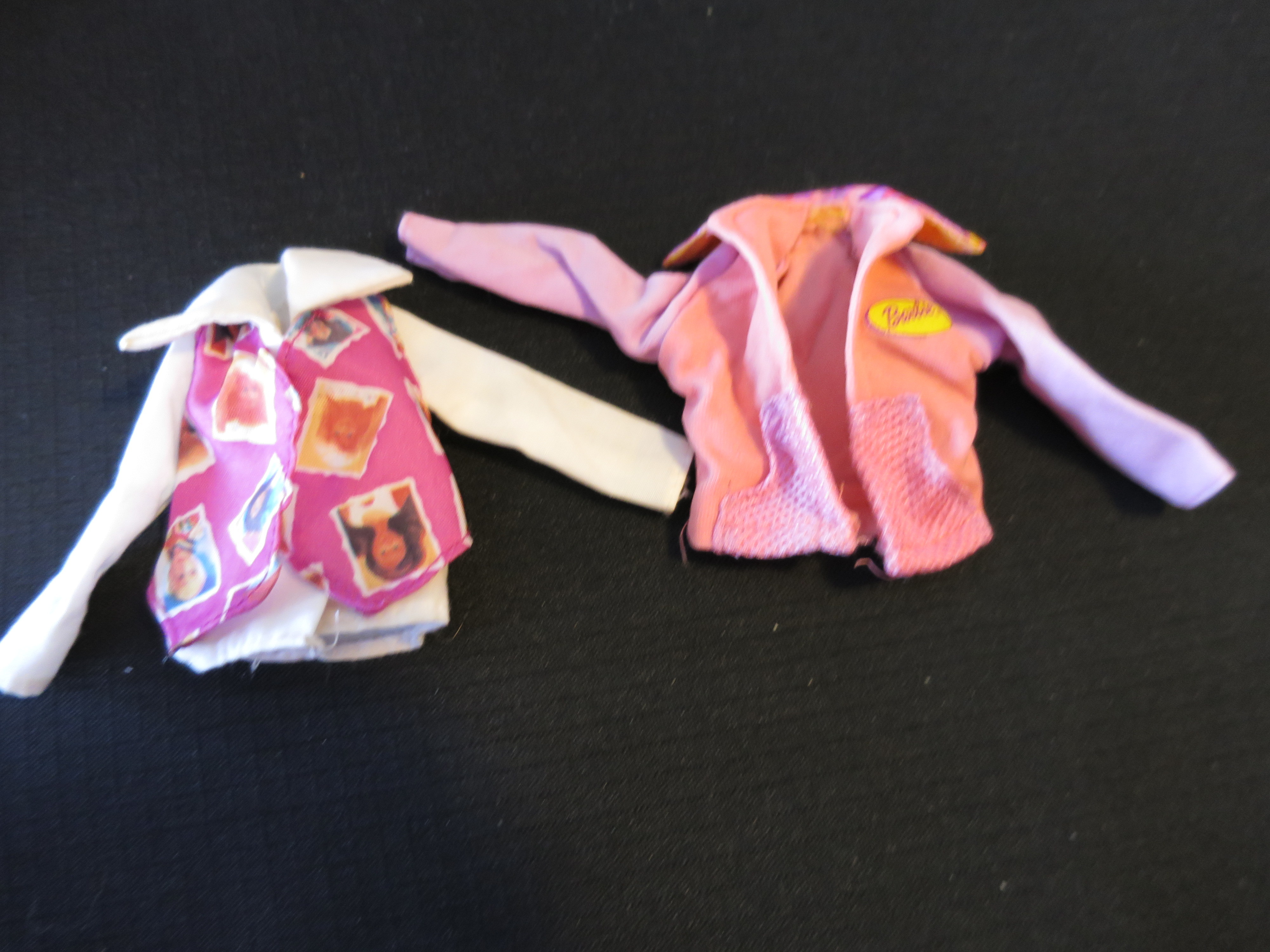 Barbie Accessories White with vest and coat Tagged Pink 1990s